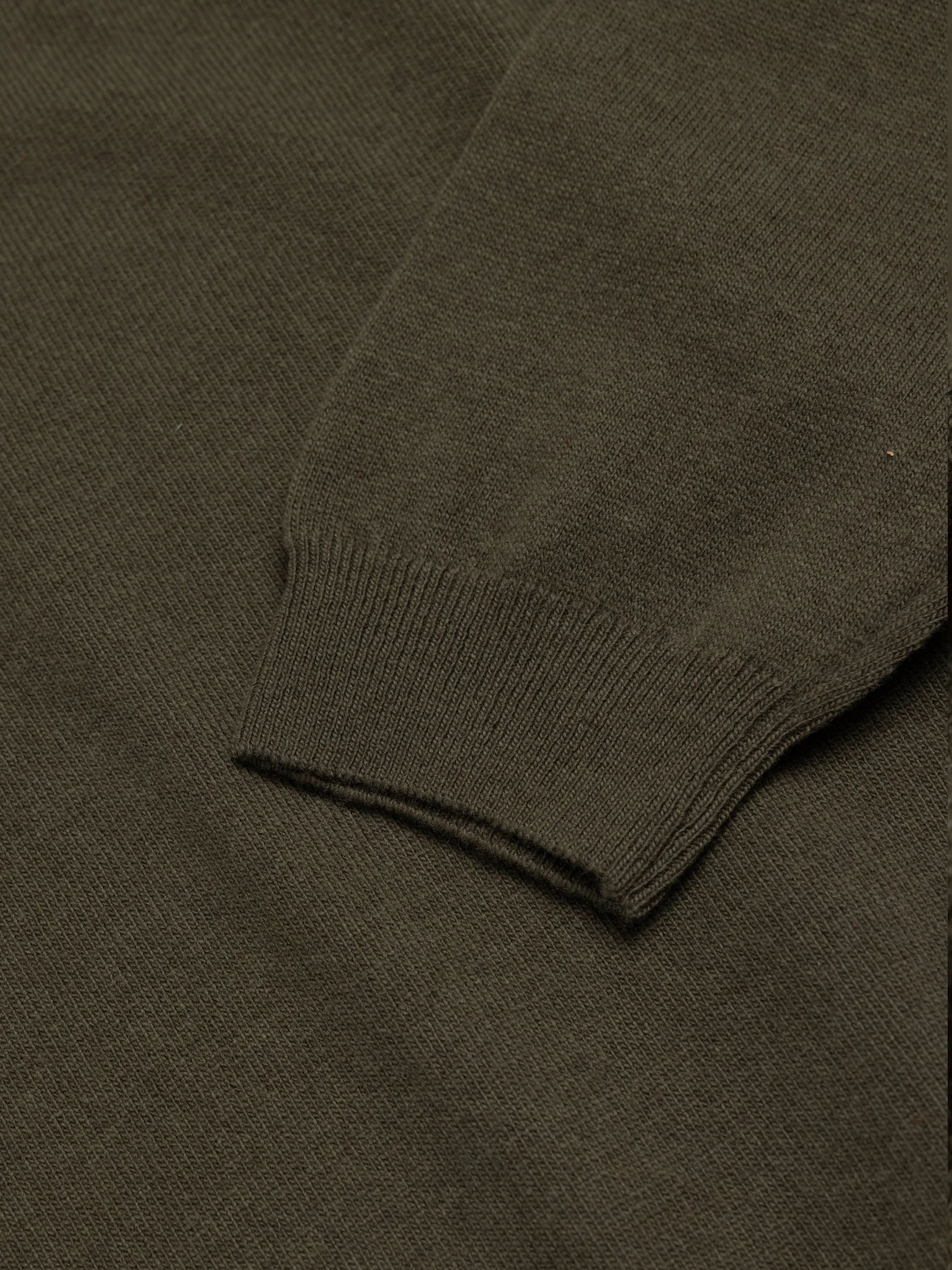 Teviot Crew Neck in Olive Merino Wool & Cashmere sold by Kestin product image thumbnail 3