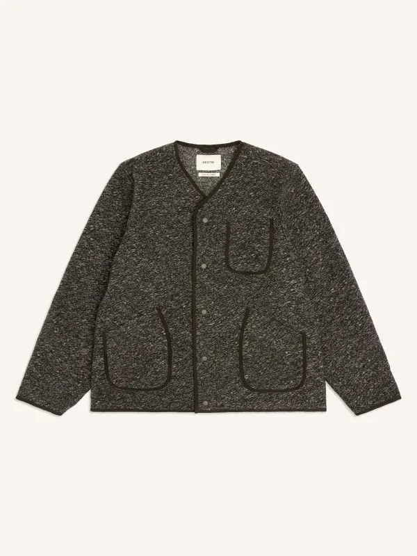 Neist Cardigan in Olive made by Kestin