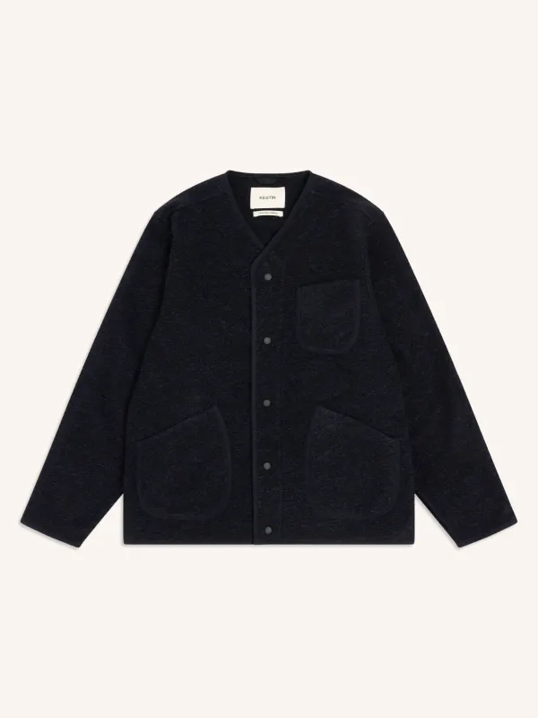 Neist Cardigan in Navy made by Kestin