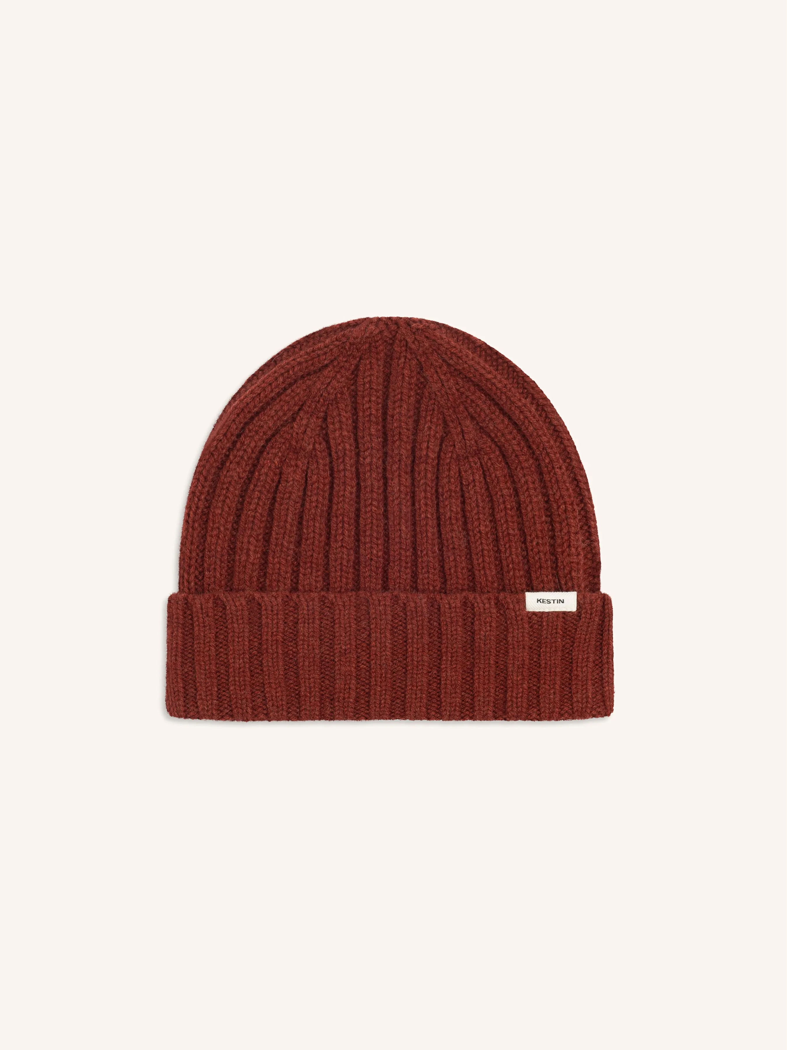 Lindean Beanie in Sienna Lambswool sold by Kestin