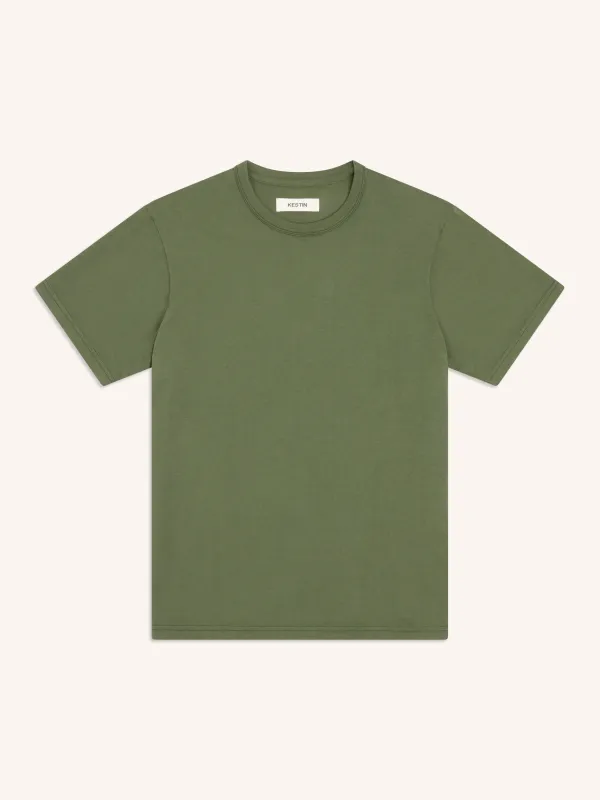 Drem Classic T-Shirt in Fern Green Cotton Jersey made by Kestin
