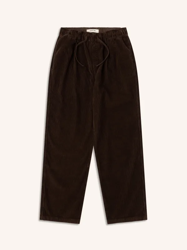 Doune Pant in Peat 8-Wale Organic Corduroy made by Kestin