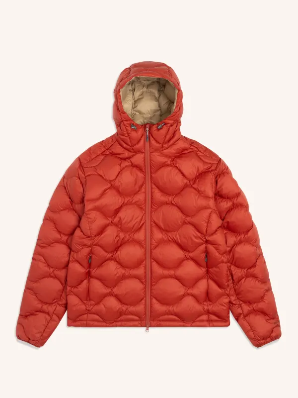 Cuillin Down Jacket in Vintage Red Recycled Ripstop made by Kestin
