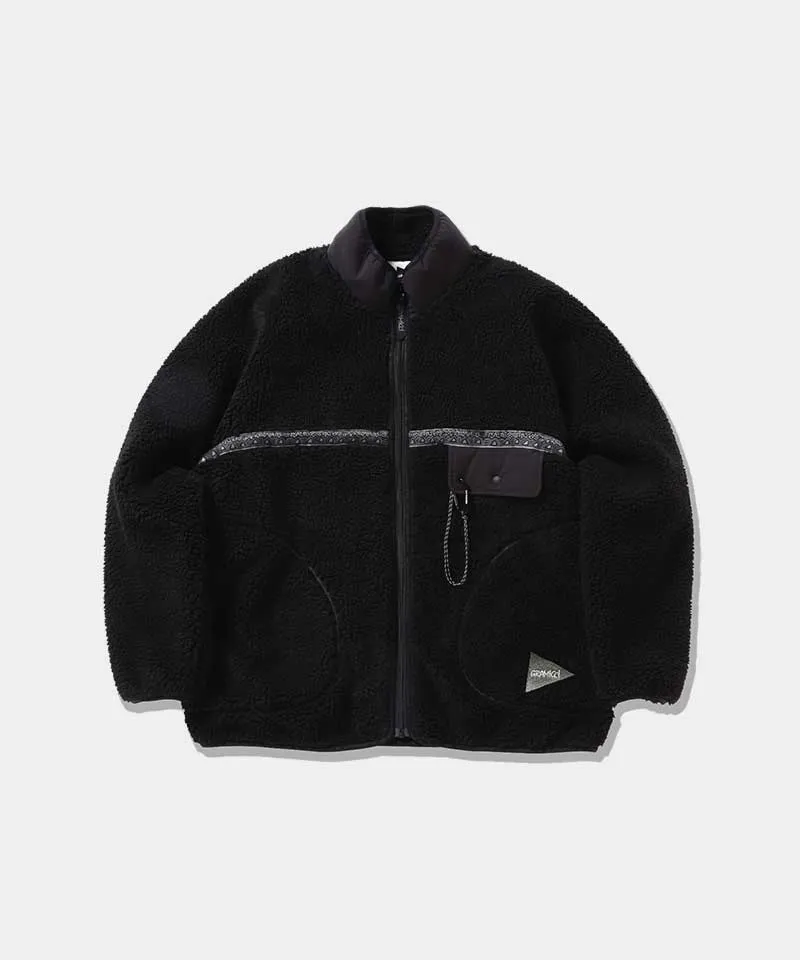 Gramicci x and wander W's JQ Tape Fleece Jacket sold by Gramicci product image thumbnail 3