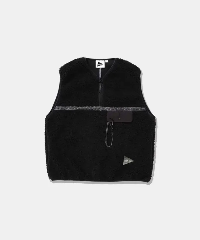Gramicci x and wander JQ Tape Fleece Vest sold by Gramicci