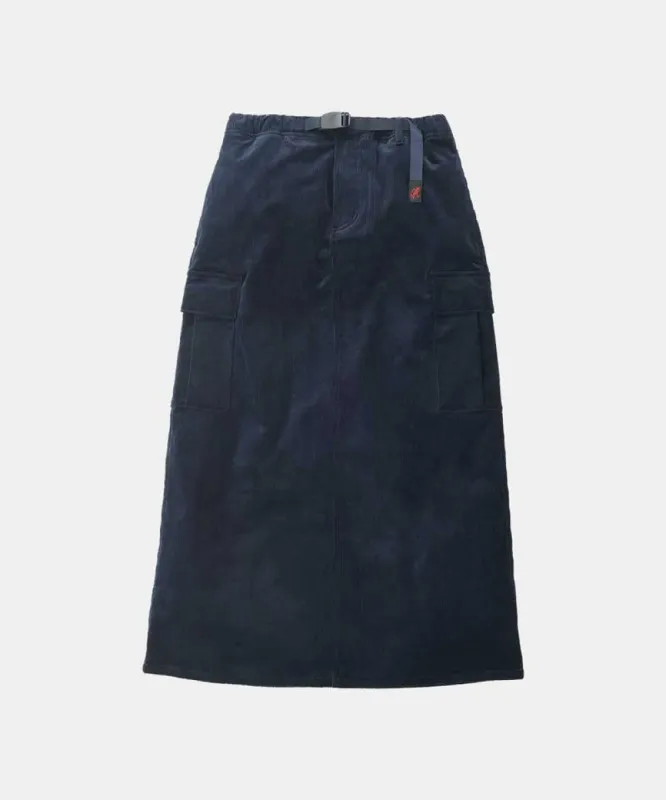 Corduroy Long Cargo Skirt made by Gramicci
