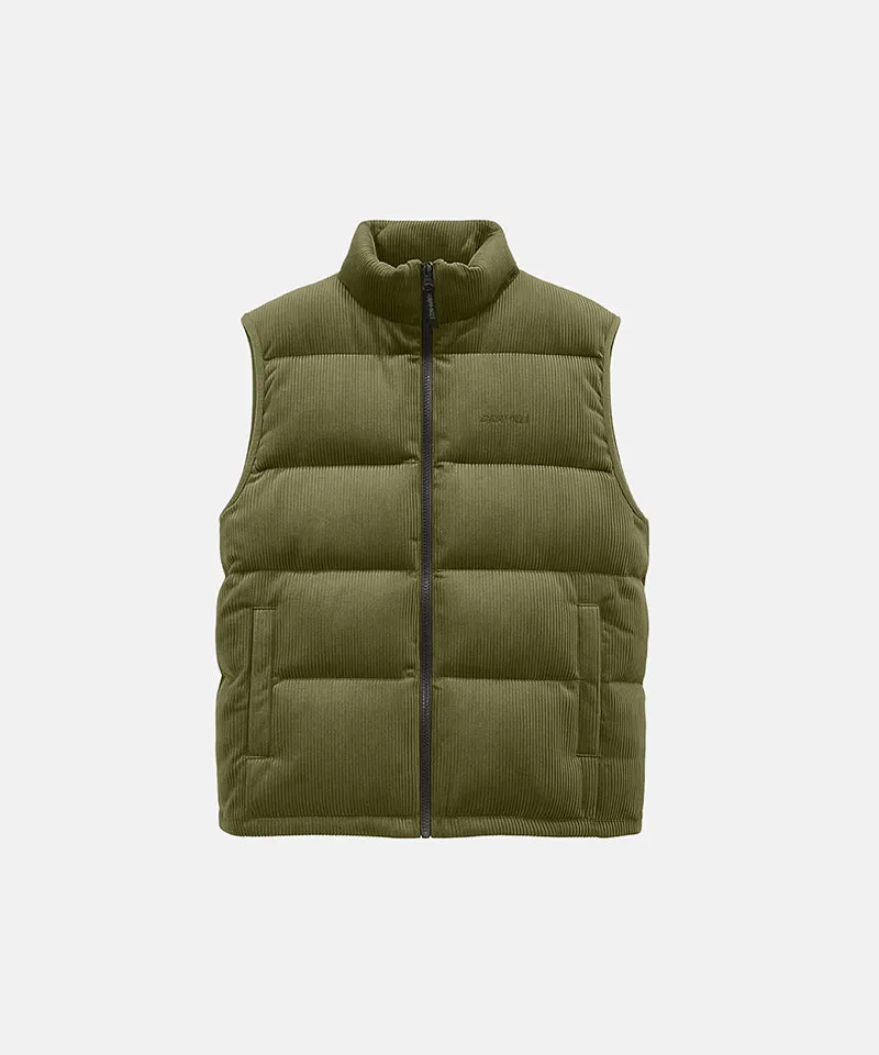 Corduroy Puffer Insulation Vest sold by Gramicci