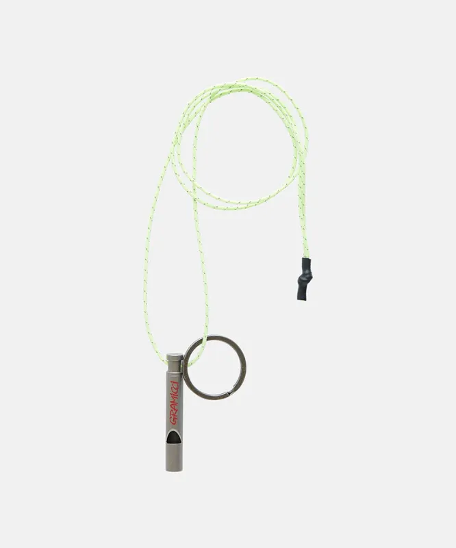 Titanium Survival Whistle made by Gramicci
