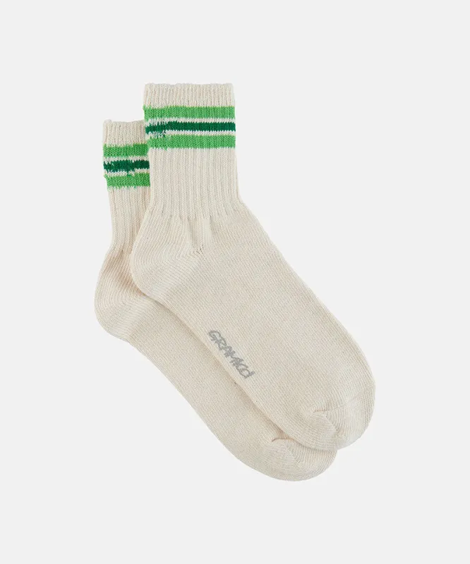Hemp Blend Stripe Socks made by Gramicci