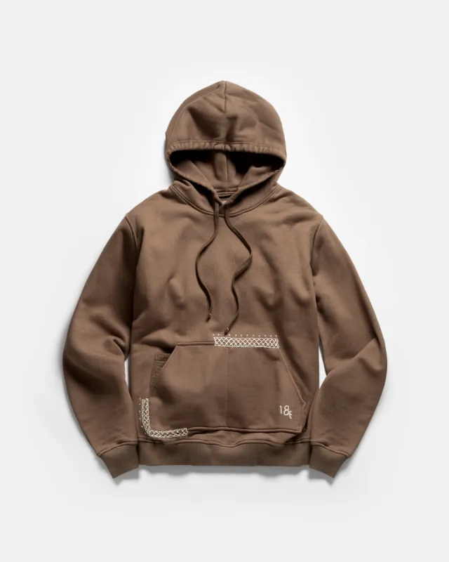 LUGO HOODED SWEATSHIRT - DESERT PALM 19oz. ALL COTTON LOOPBACK TERRY FLEECE sold by 18 East