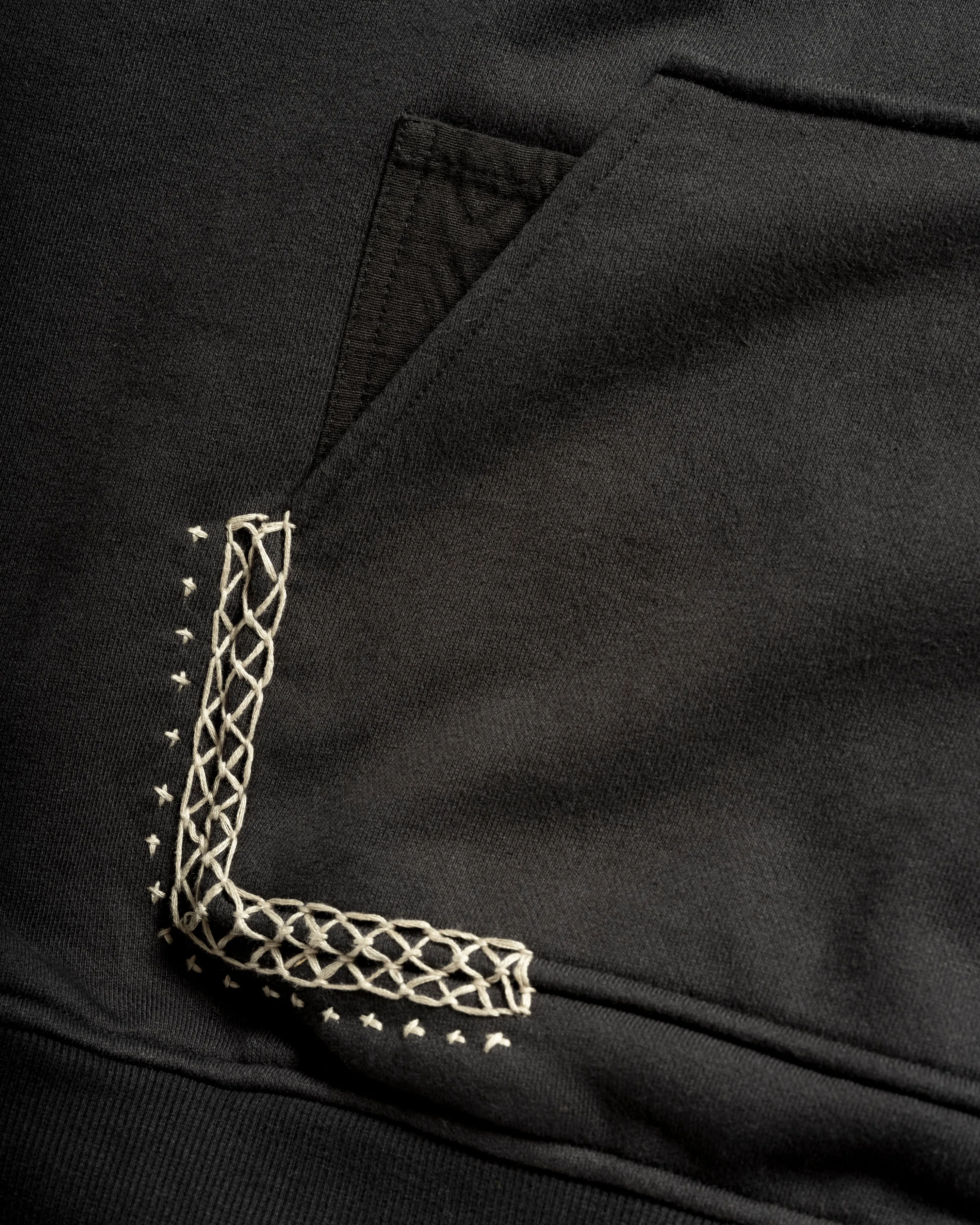 LUGO HOODED SWEATSHIRT - BLACK 19oz. ALL COTTON LOOPBACK TERRY FLEECE sold by 18 East product image thumbnail 4