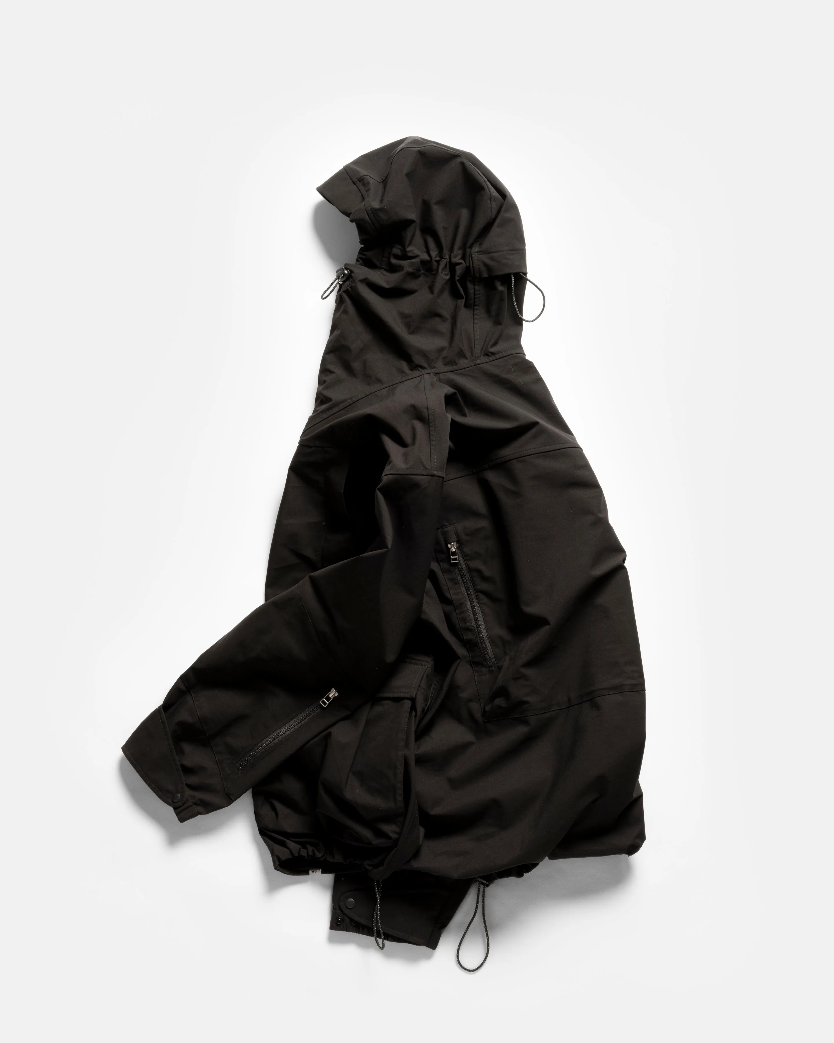 CASCADE OUTDOOR PROTECTION SYSTEM HOODED SHELL - BLACK WATER-REPELLENT 3L BONDED MEMBRANE sold by 18 East product image thumbnail 5