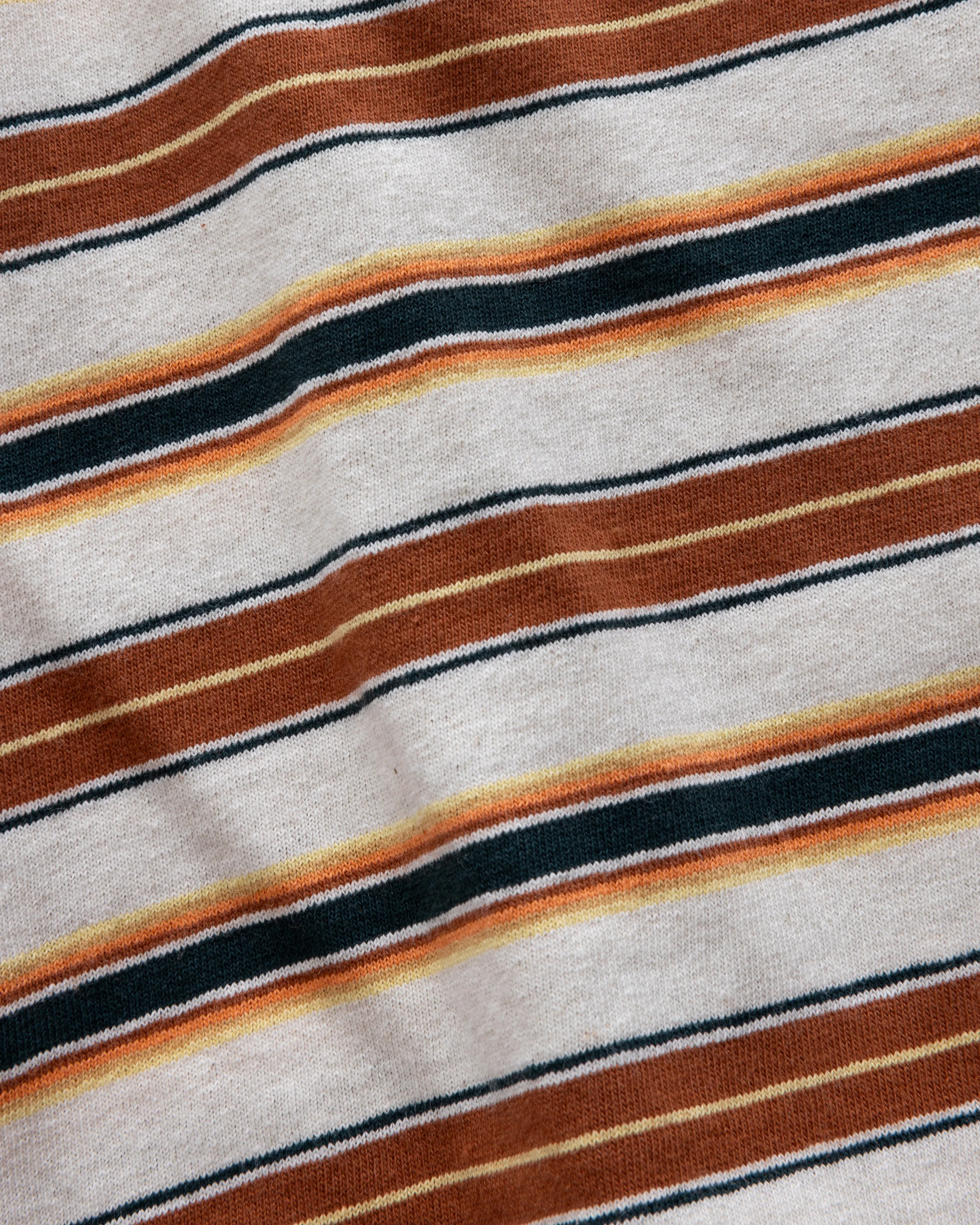 PETER SS BIG POLO - ECRU / CARAMEL / GRASS / GOLD MULTI STRIPE JERSEY sold by 18 East product image thumbnail 5