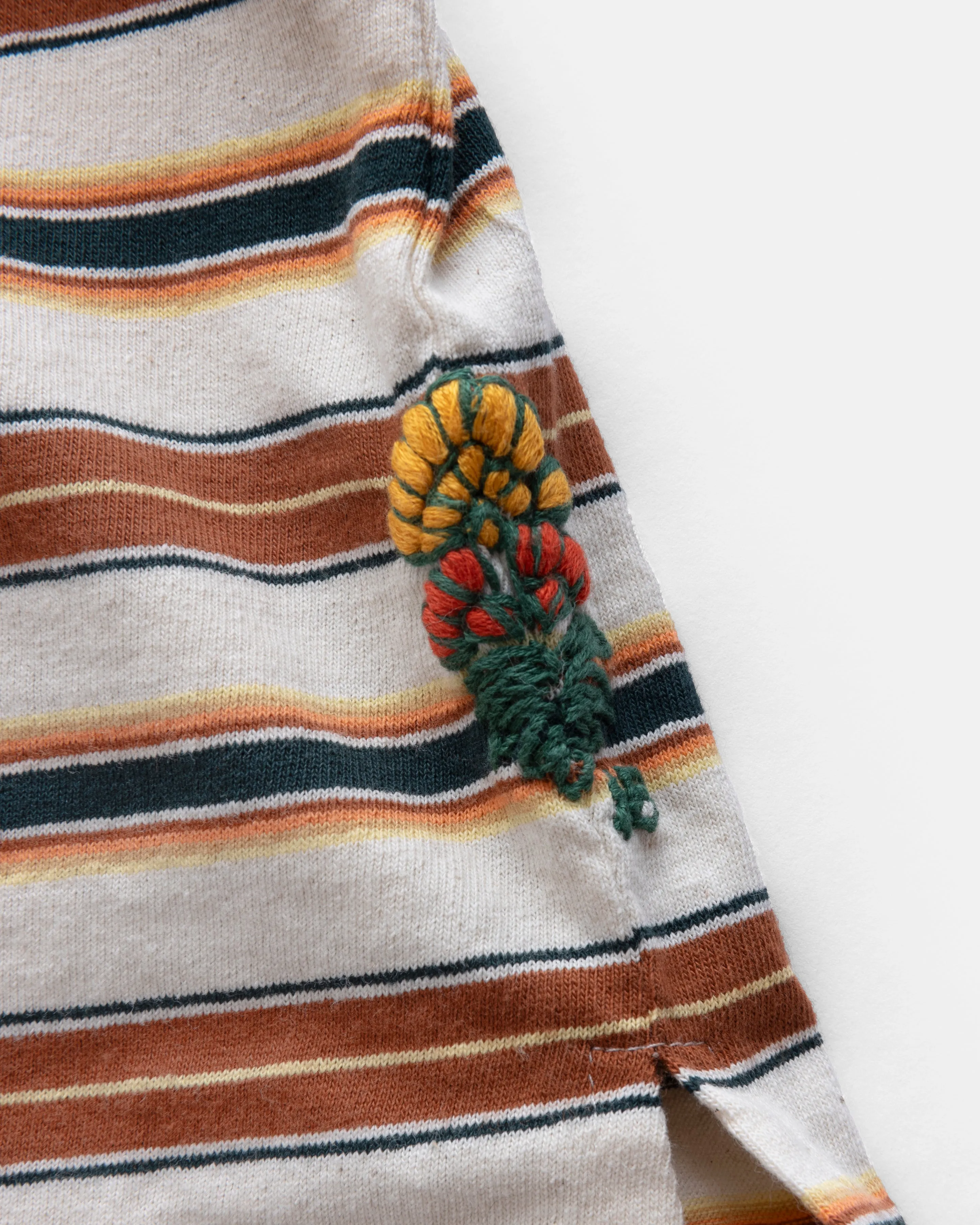 PETER SS BIG POLO - ECRU / CARAMEL / GRASS / GOLD MULTI STRIPE JERSEY sold by 18 East product image thumbnail 3