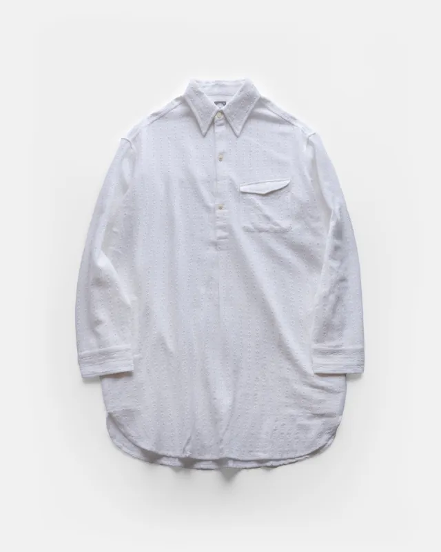 UDAI KURTA - WHITE KHADI COTTON MESH sold by 18 East