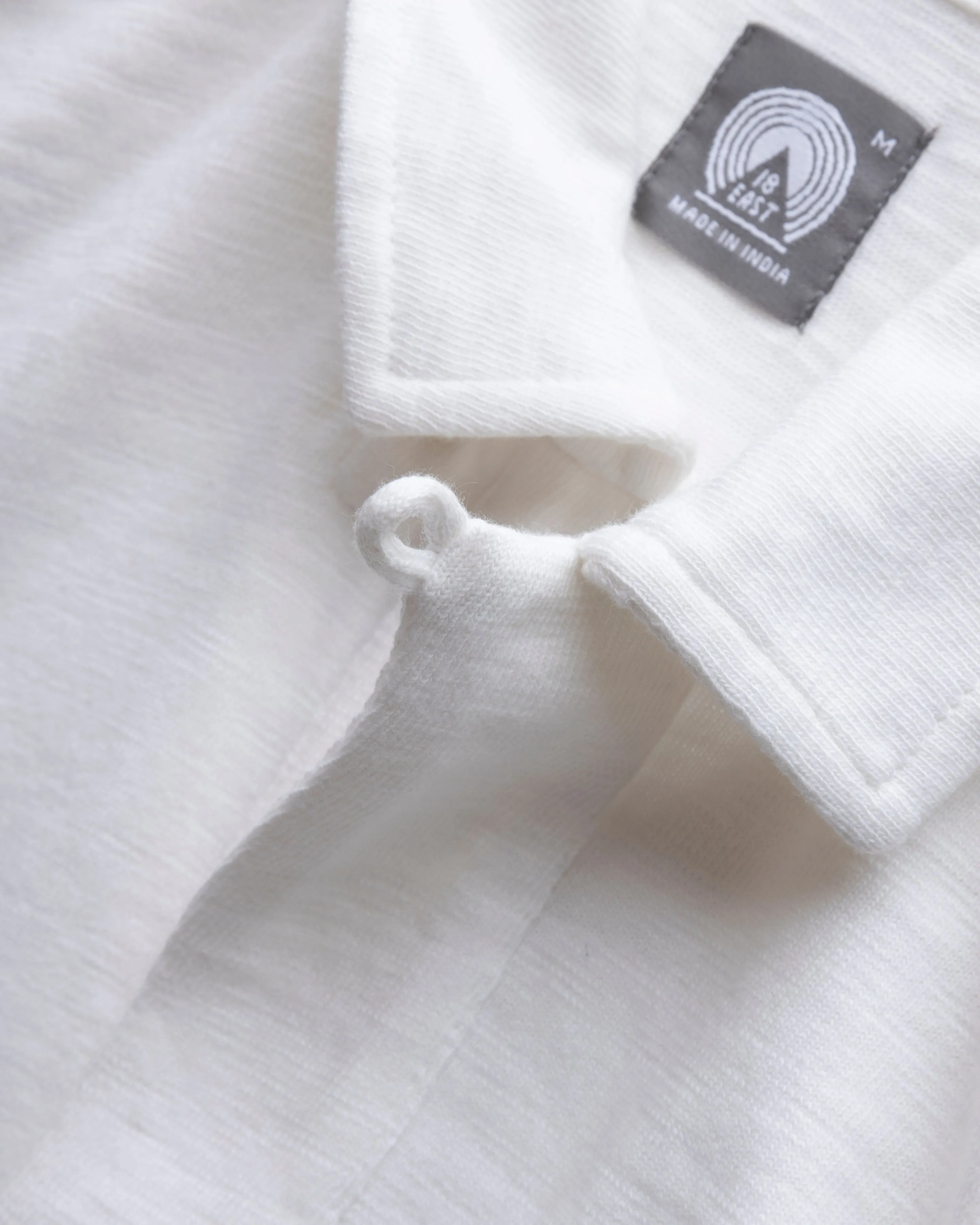 PETER SS BIG POLO - BONE 9.2 oz SLUB COTTON JERSEY sold by 18 East product image thumbnail 2