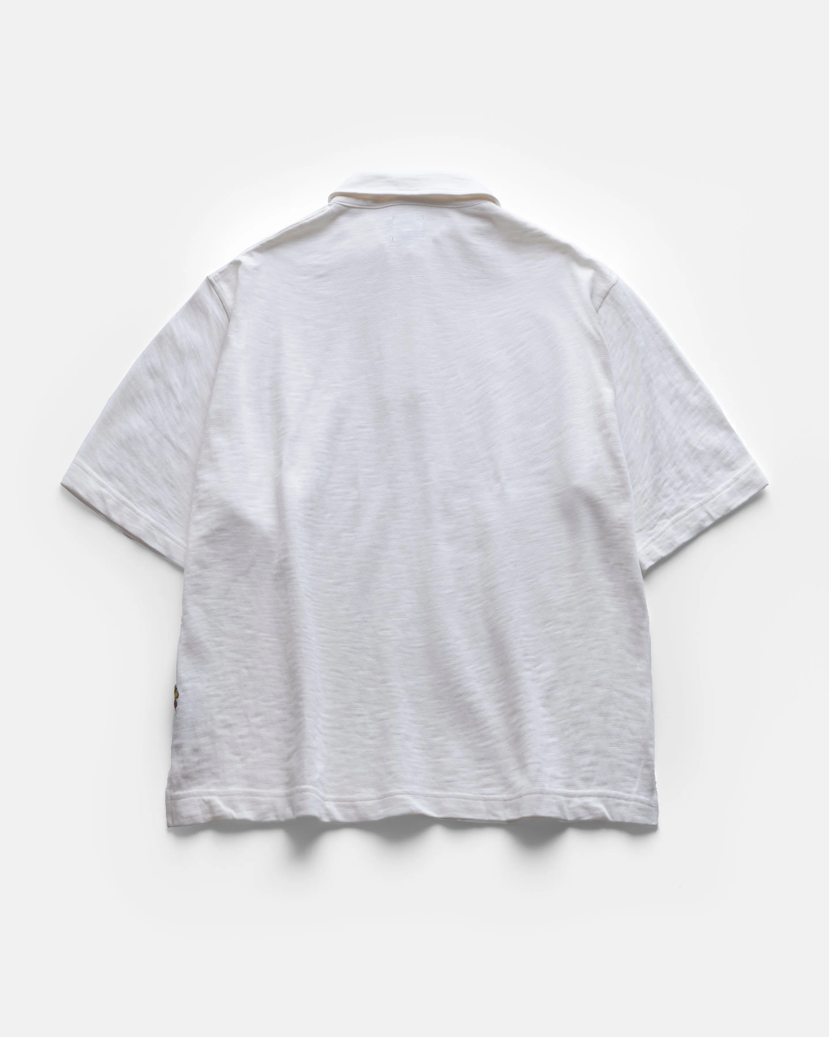 PETER SS BIG POLO - BONE 9.2 oz SLUB COTTON JERSEY sold by 18 East product image thumbnail 4