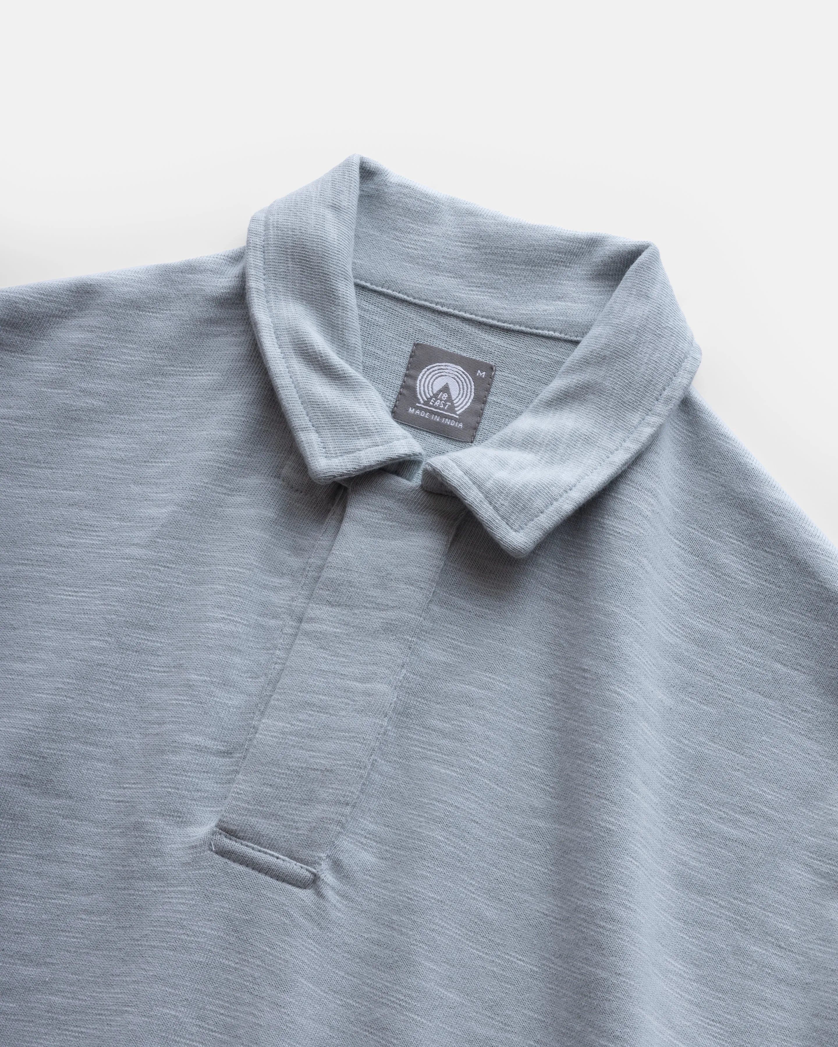 PETER SS BIG POLO - BARELY INDIGO 9.2 oz SLUB COTTON JERSEY sold by 18 East product image thumbnail 2