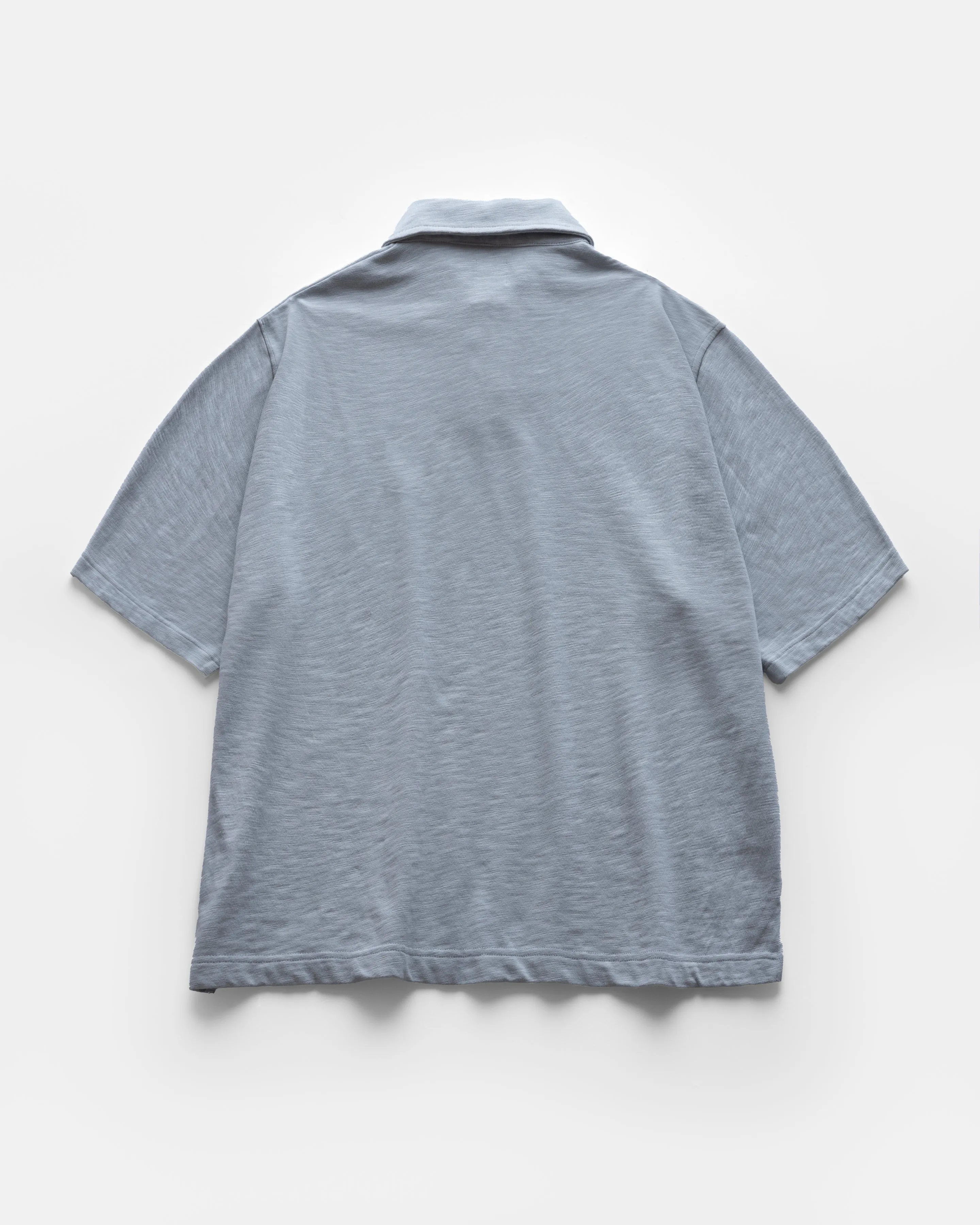 PETER SS BIG POLO - BARELY INDIGO 9.2 oz SLUB COTTON JERSEY sold by 18 East product image thumbnail 5