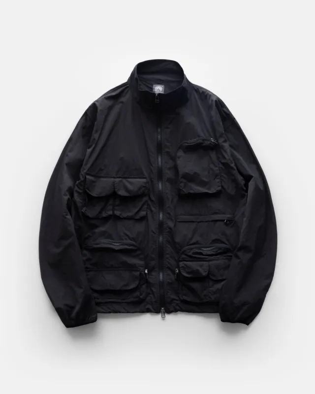 BANKS UTILITY JACKET -  BLACK FEATHERWEIGHT MICRO RIPSTOP NYLON sold by 18 East