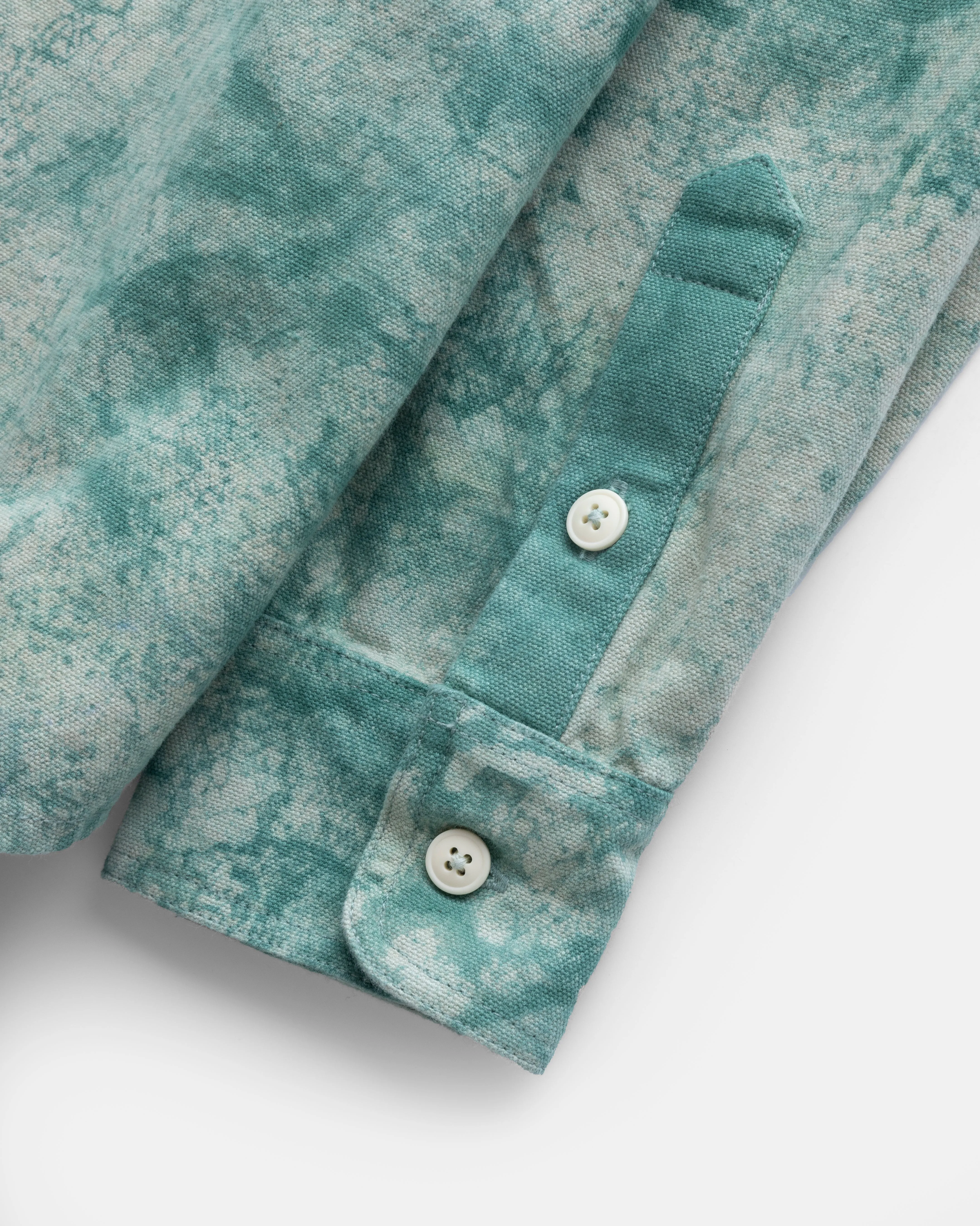 WOLF BUTTON-DOWN SHIRT - GRASS DABU DYED OXFORD CLOTH sold by 18 East product image thumbnail 3