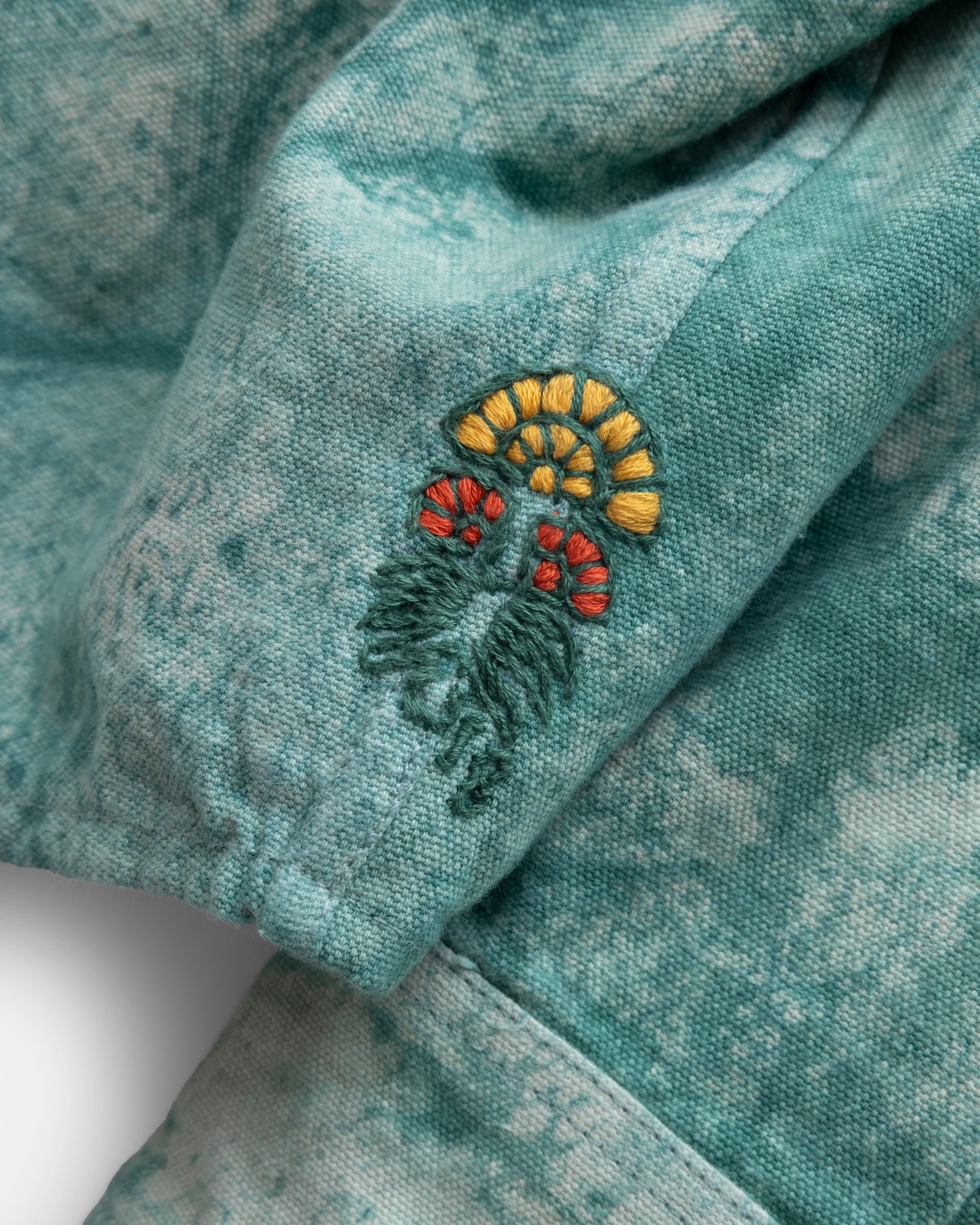 WOLF BUTTON-DOWN SHIRT - GRASS DABU DYED OXFORD CLOTH sold by 18 East product image thumbnail 4