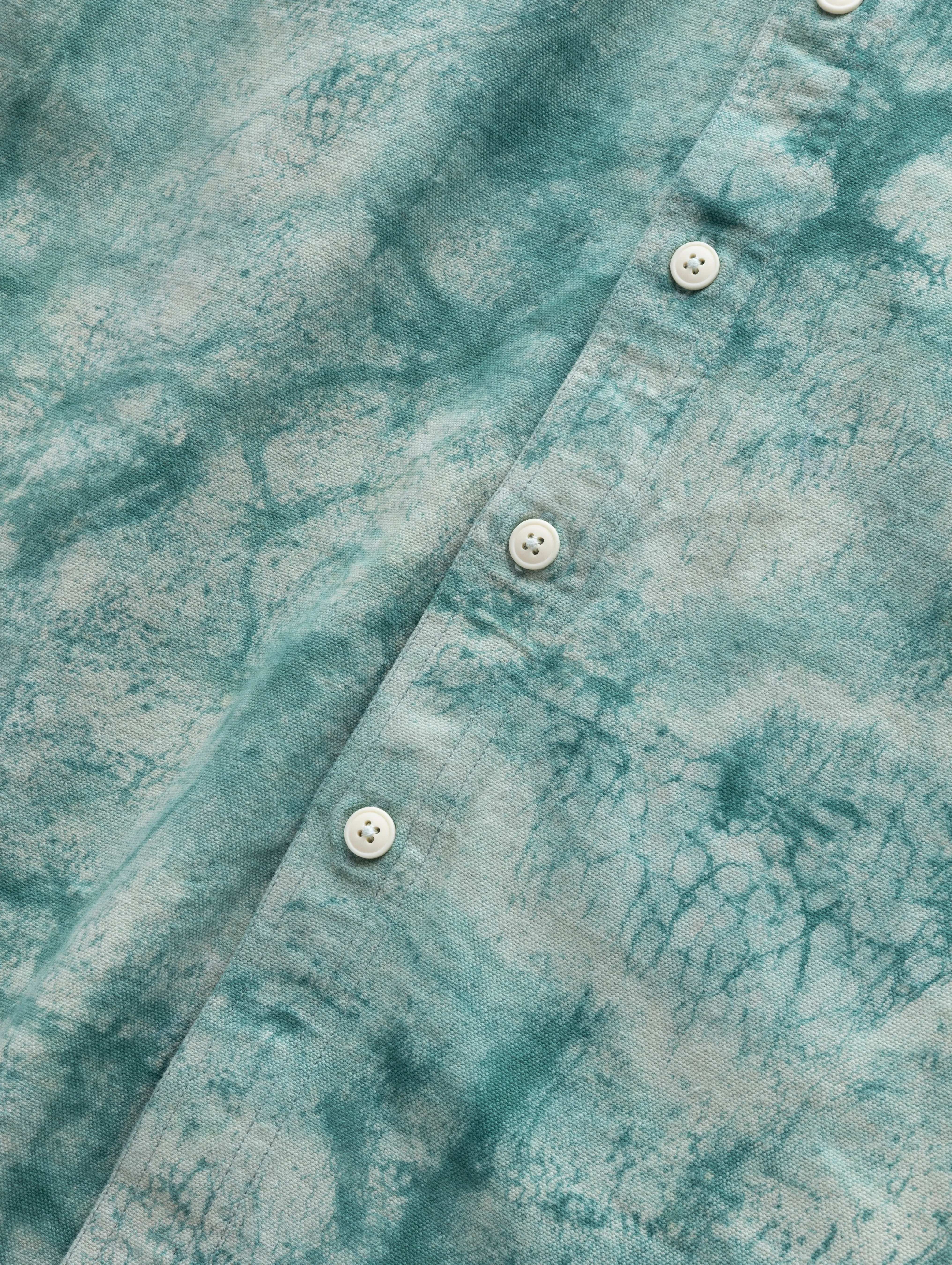 WOLF BUTTON-DOWN SHIRT - GRASS DABU DYED OXFORD CLOTH sold by 18 East product image thumbnail 5