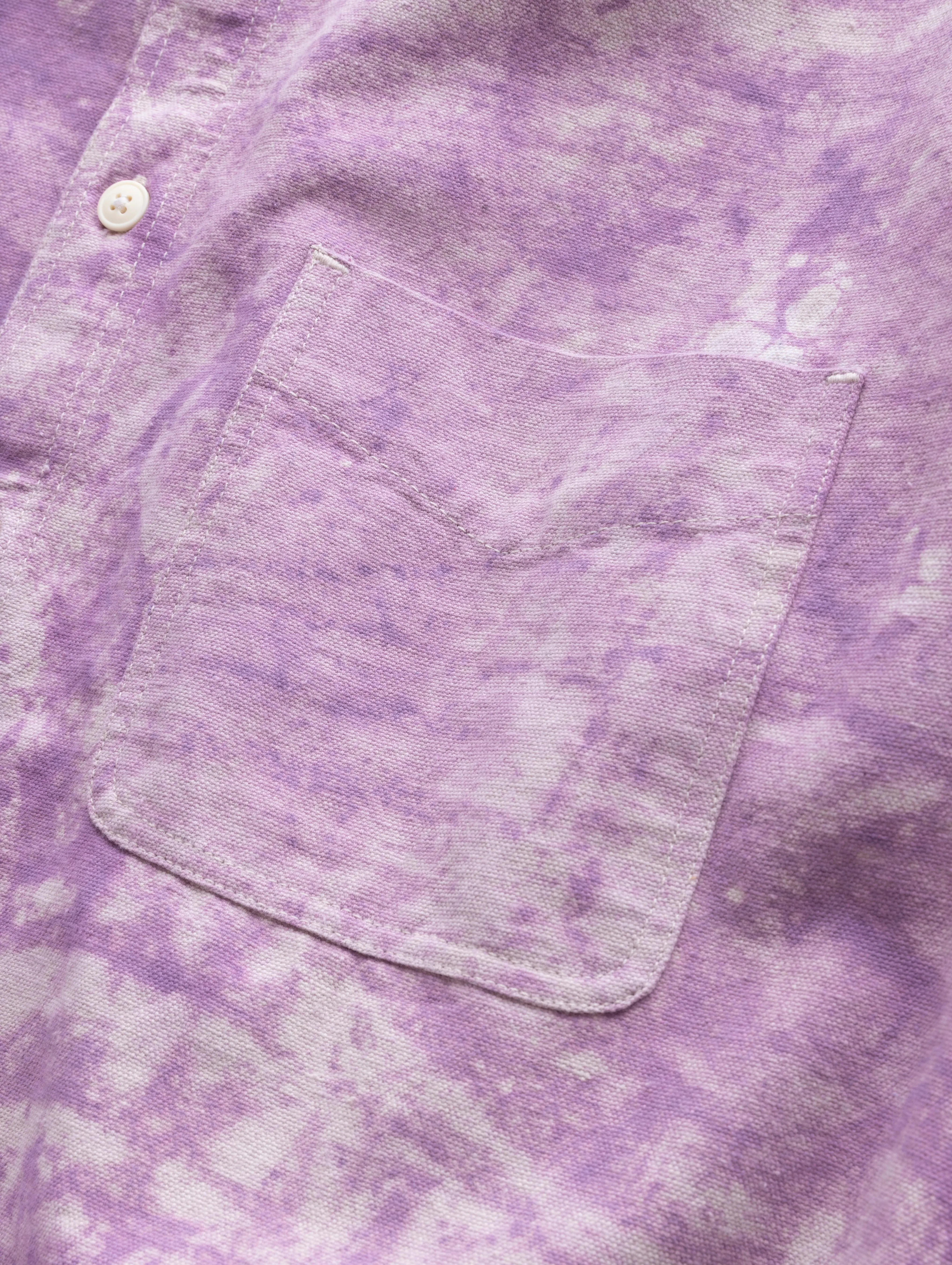 WOLF BUTTON-DOWN SHIRT - LILAC DABU DYED OXFORD CLOTH sold by 18 East product image thumbnail 3