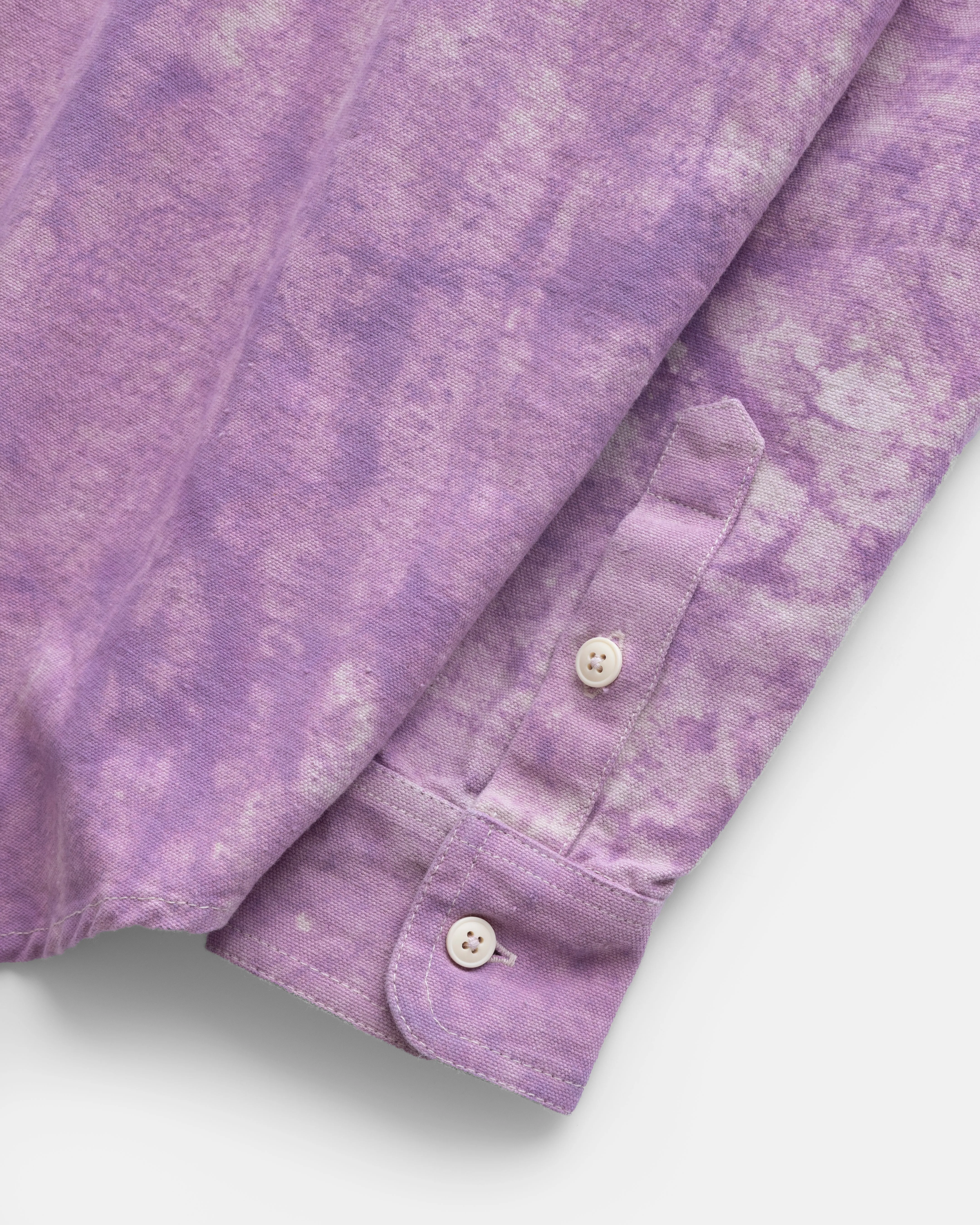 WOLF BUTTON-DOWN SHIRT - LILAC DABU DYED OXFORD CLOTH sold by 18 East product image thumbnail 4