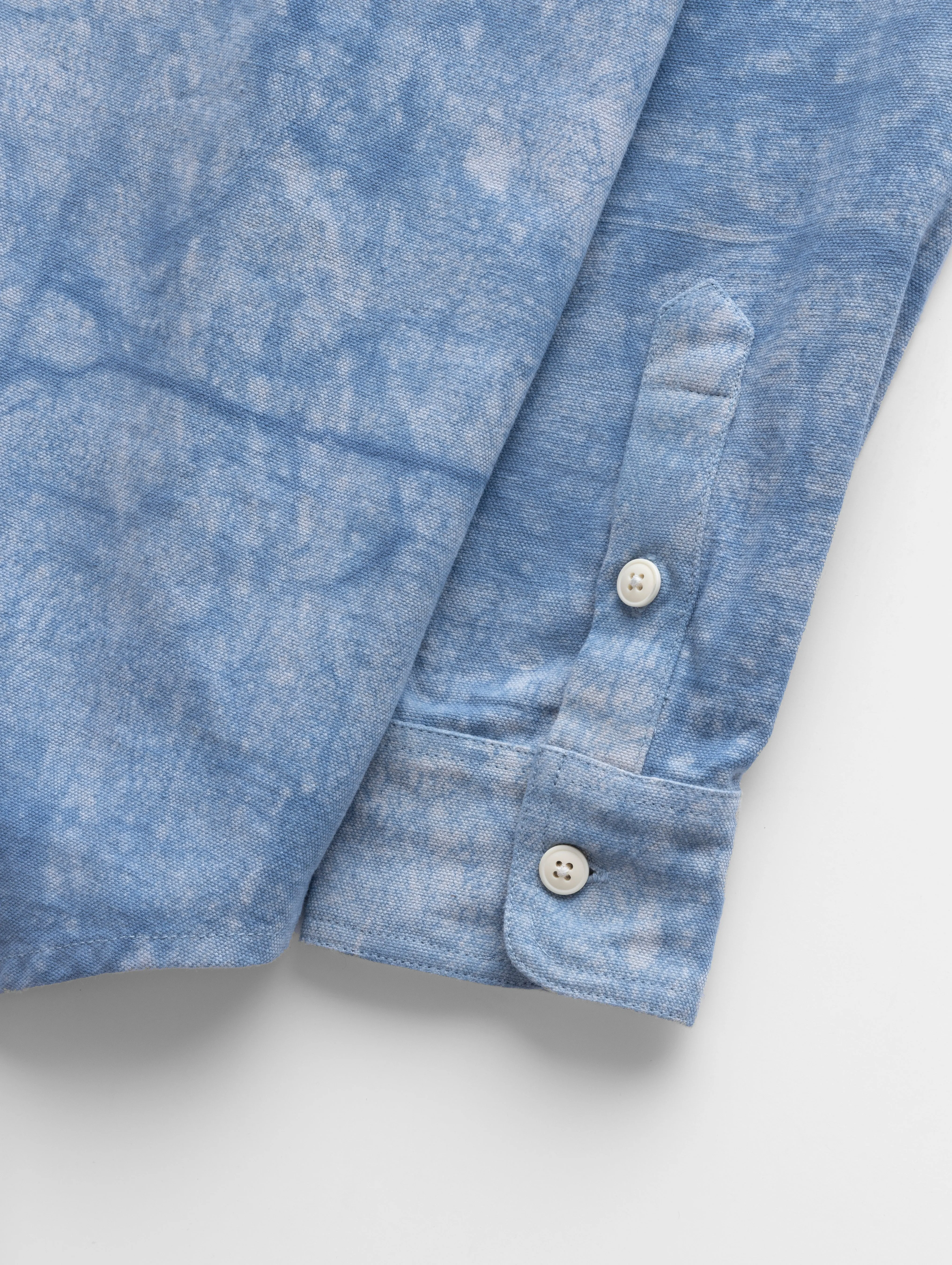 WOLF BUTTON-DOWN SHIRT - INFINITY BLUE DABU DYED OXFORD CLOTH sold by 18 East product image thumbnail 4