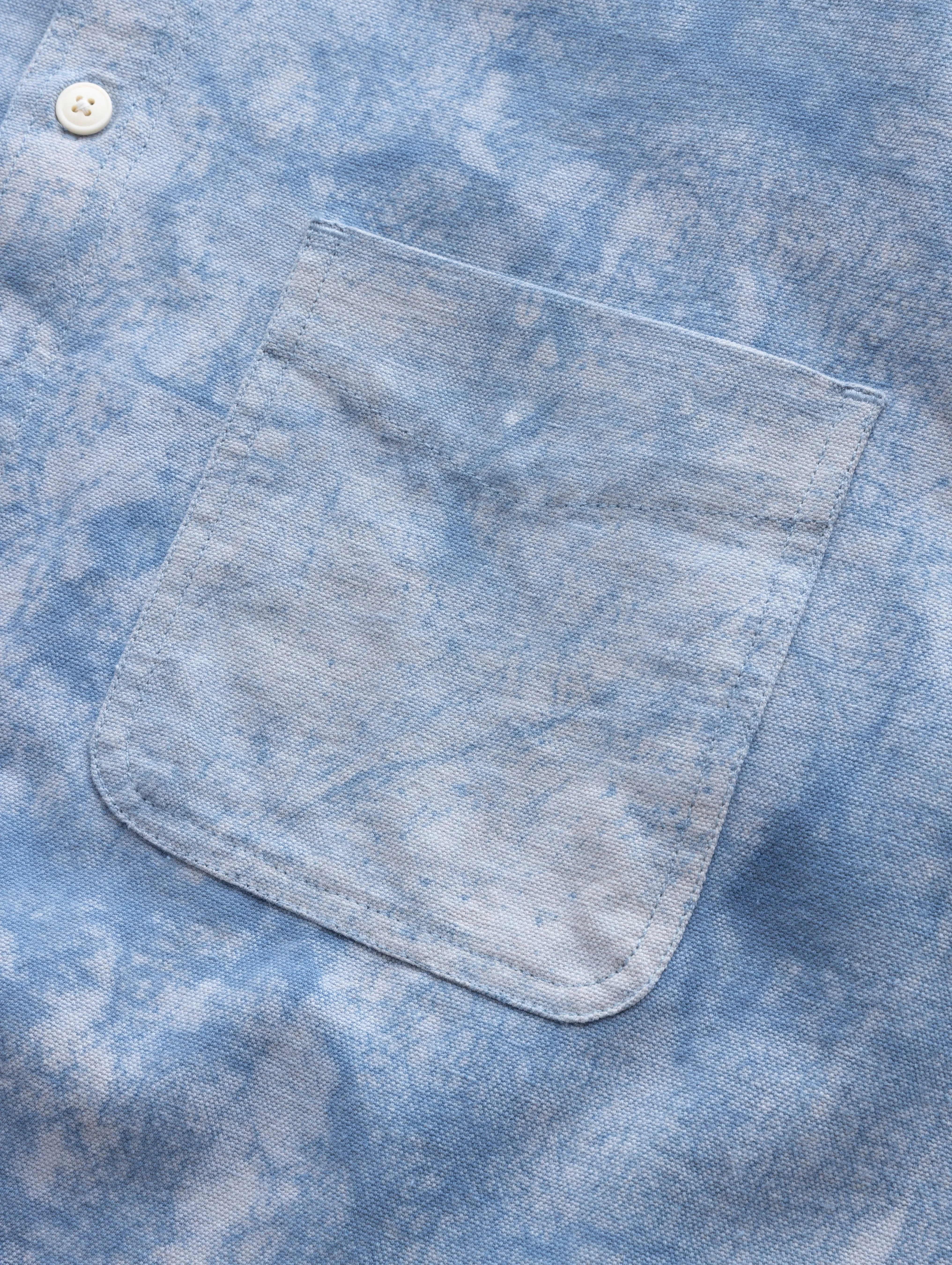 WOLF BUTTON-DOWN SHIRT - INFINITY BLUE DABU DYED OXFORD CLOTH sold by 18 East product image thumbnail 3