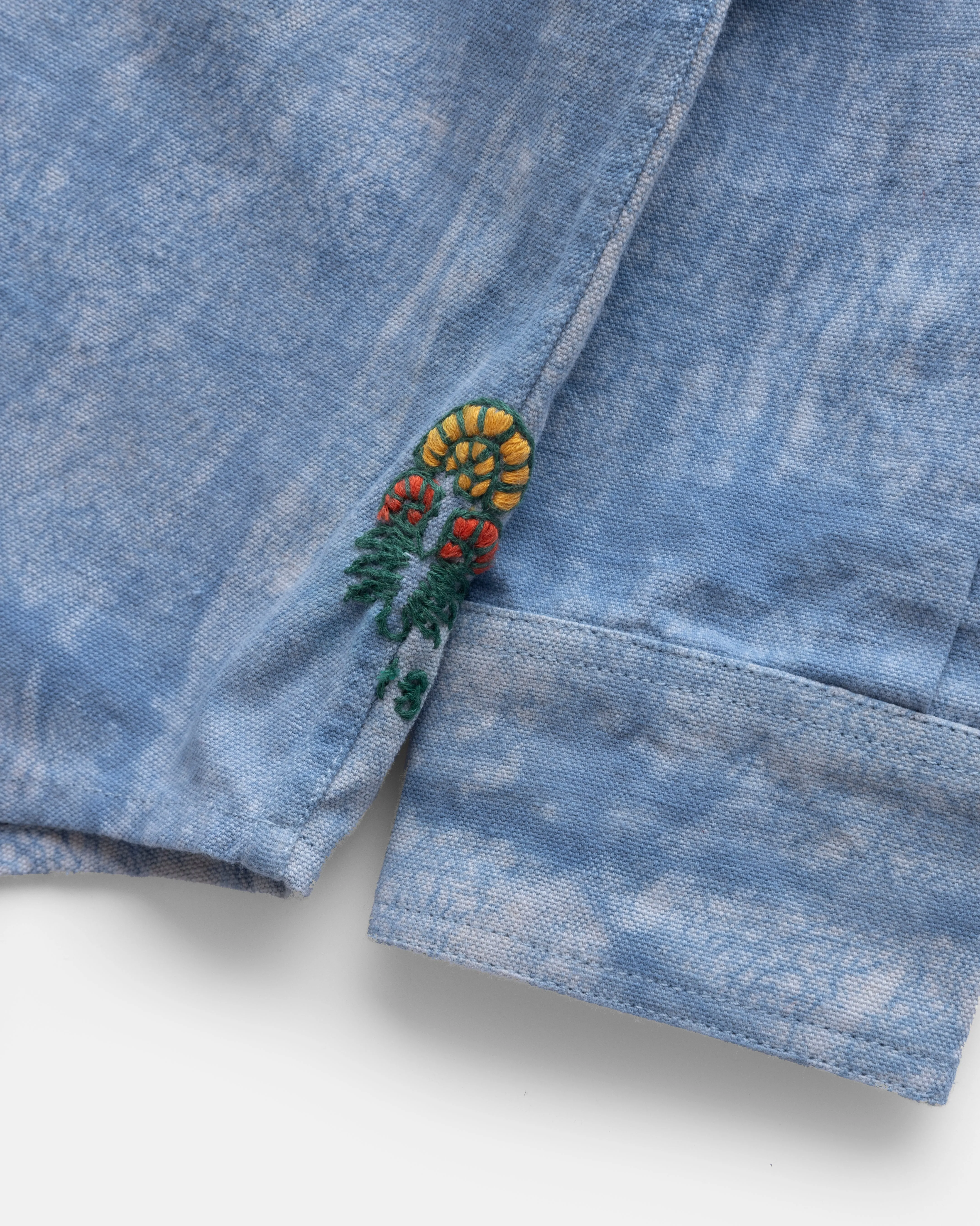 WOLF BUTTON-DOWN SHIRT - INFINITY BLUE DABU DYED OXFORD CLOTH sold by 18 East product image thumbnail 5