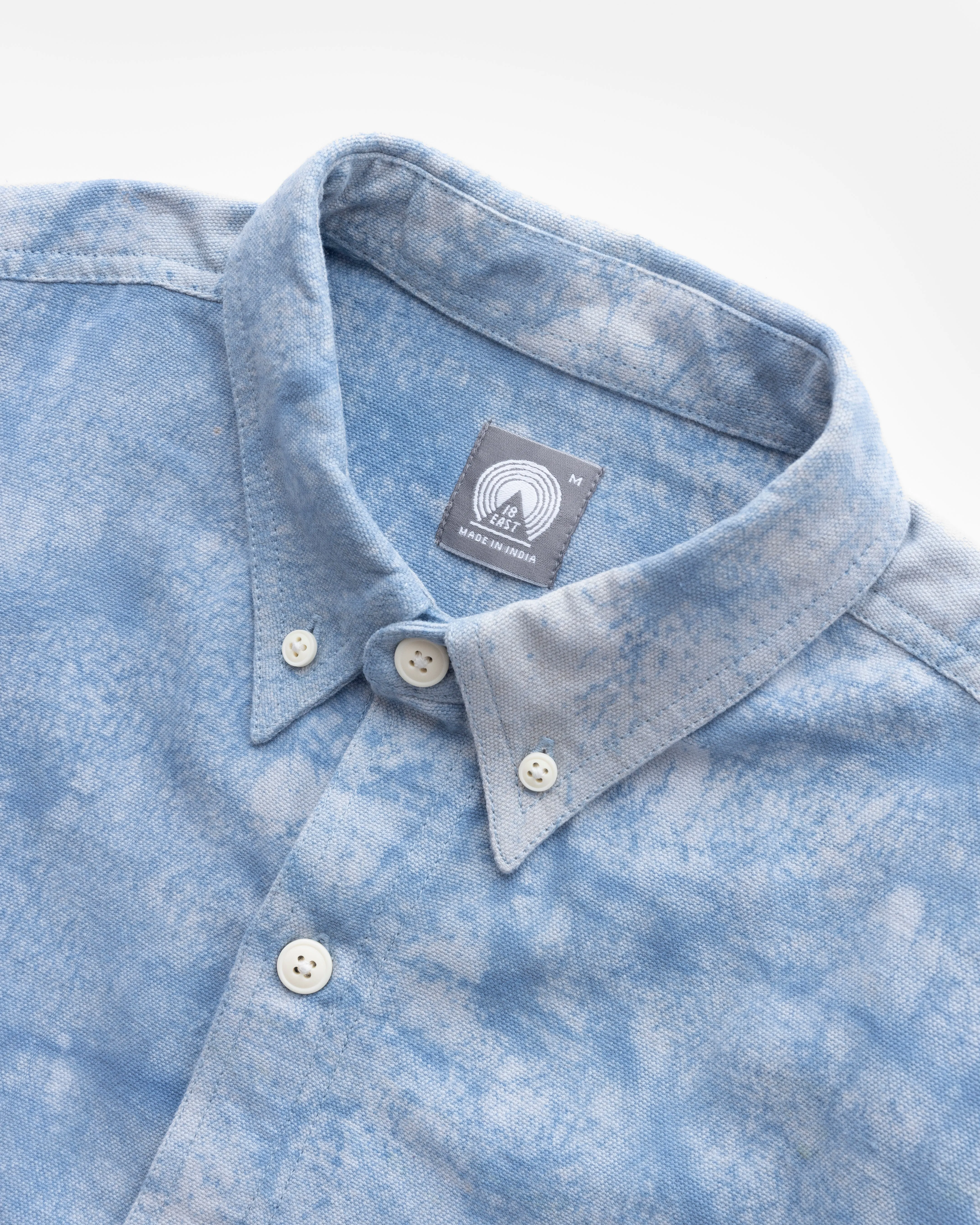 WOLF BUTTON-DOWN SHIRT - INFINITY BLUE DABU DYED OXFORD CLOTH sold by 18 East product image thumbnail 2
