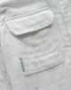 FIELD SHIRT - WHITE TRIPLE GAUZE COTTON WITH NATURALLY DYED HAND MENDING sold by 18 East