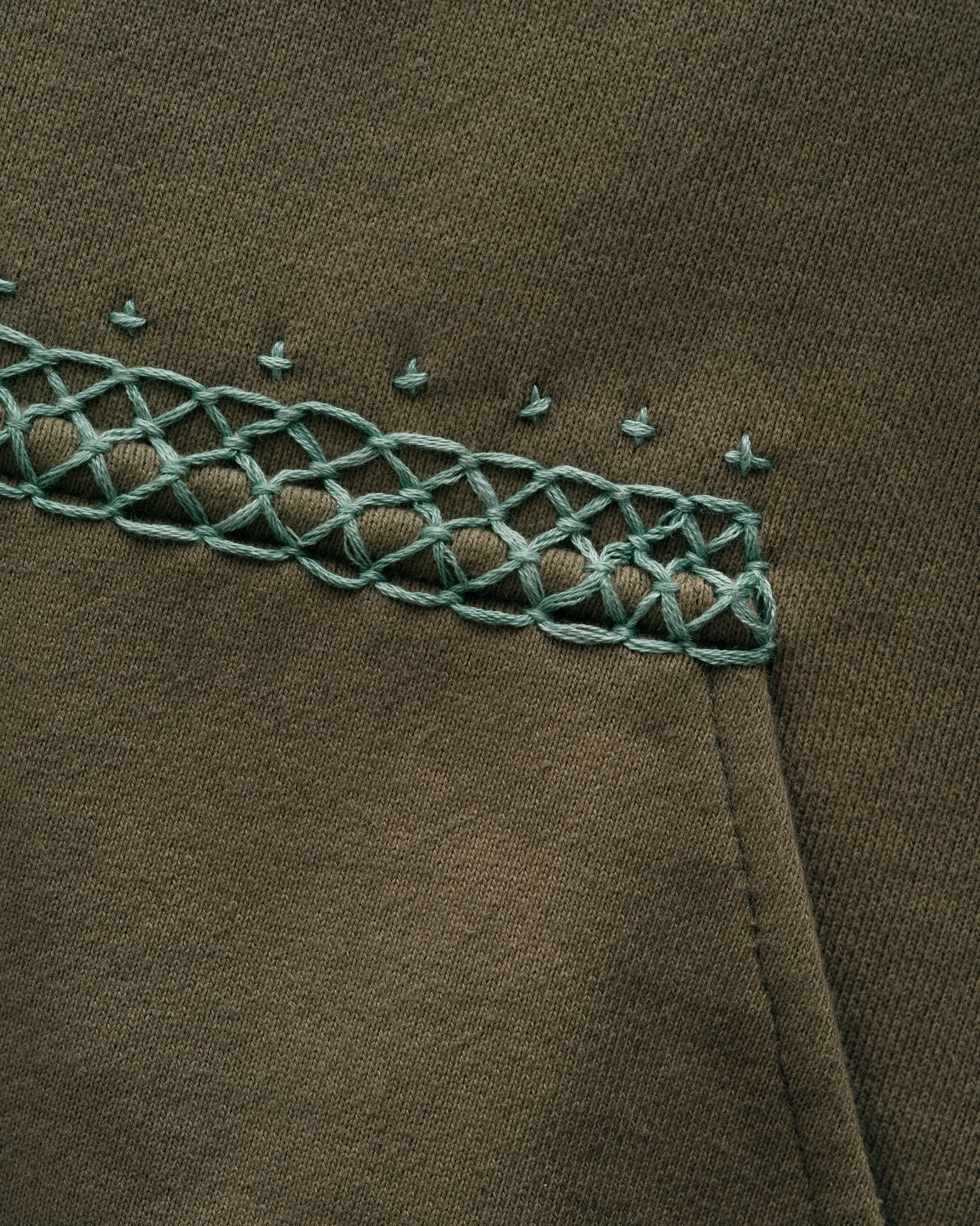 LUGO HOODED SWEATSHIRT - COVERT GREEN 19oz. ALL COTTON LOOPBACK TERRY FLEECE sold by 18 East product image thumbnail 4