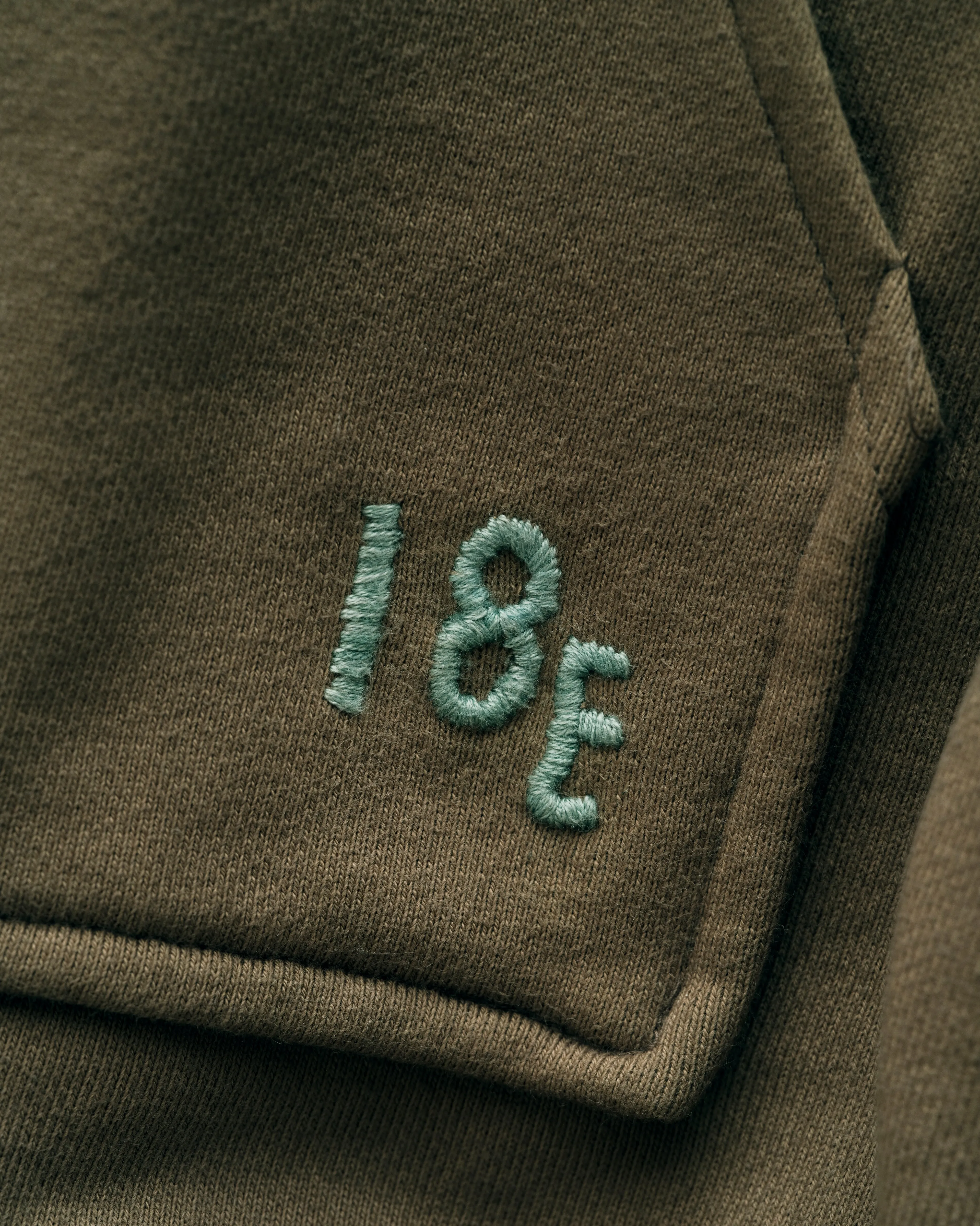 LUGO HOODED SWEATSHIRT - COVERT GREEN 19oz. ALL COTTON LOOPBACK TERRY FLEECE sold by 18 East product image thumbnail 3