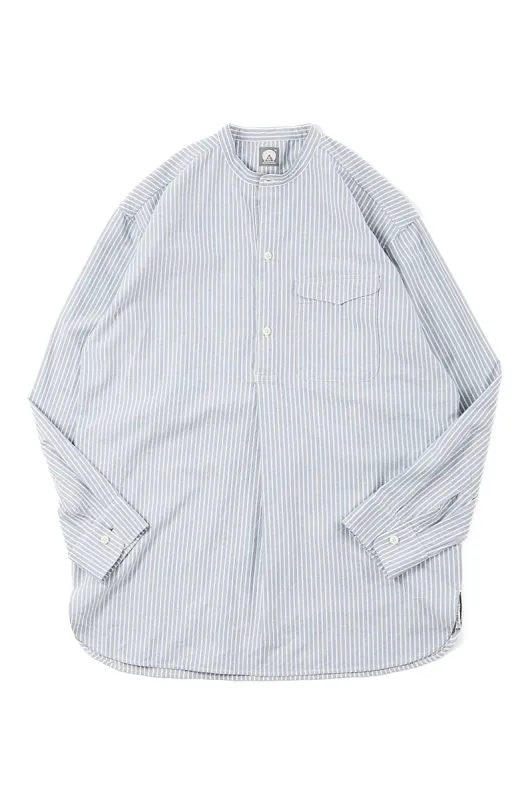 ANKIT KURTA  - INDIGO / WHITE STRIPE OXFORD CLOTH sold by 18 East