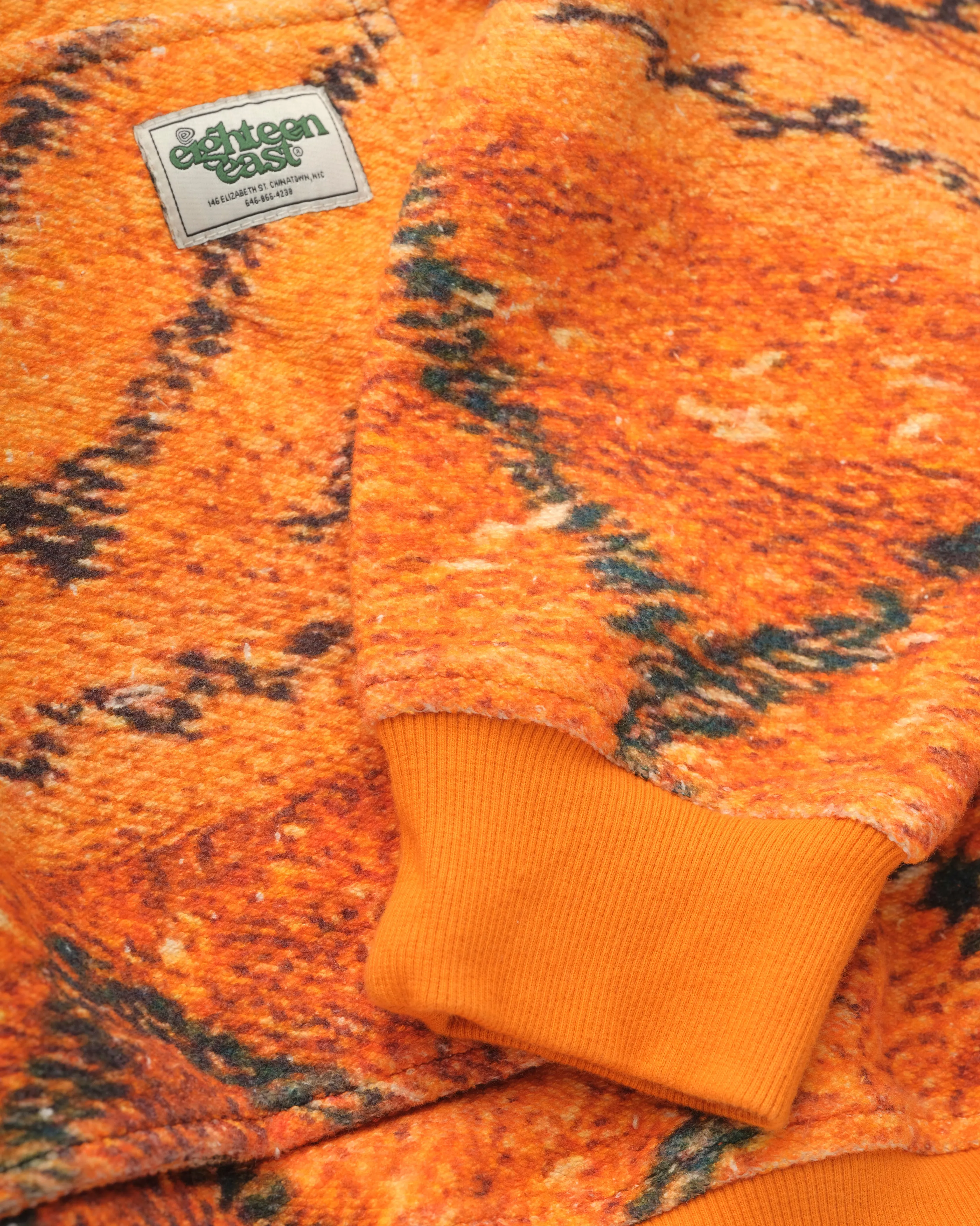 INDORF SNAP NECK HOODED SWEATSHIRT - GINGER TROMPE L'OEIL AZILAL REVERSE LOOPBACK TERRY sold by 18 East product image thumbnail 2