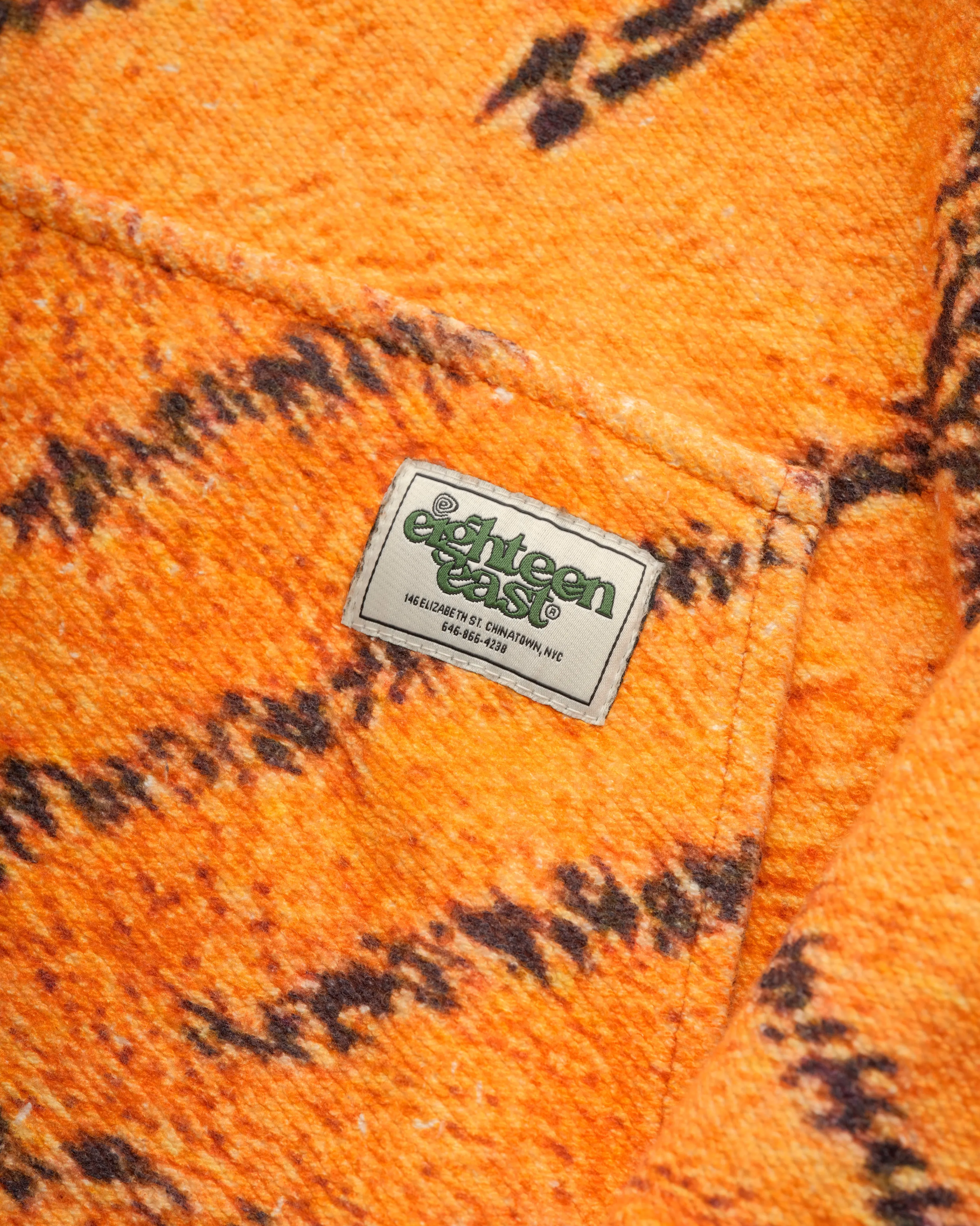 INDORF SNAP NECK HOODED SWEATSHIRT - GINGER TROMPE L'OEIL AZILAL REVERSE LOOPBACK TERRY sold by 18 East product image thumbnail 4