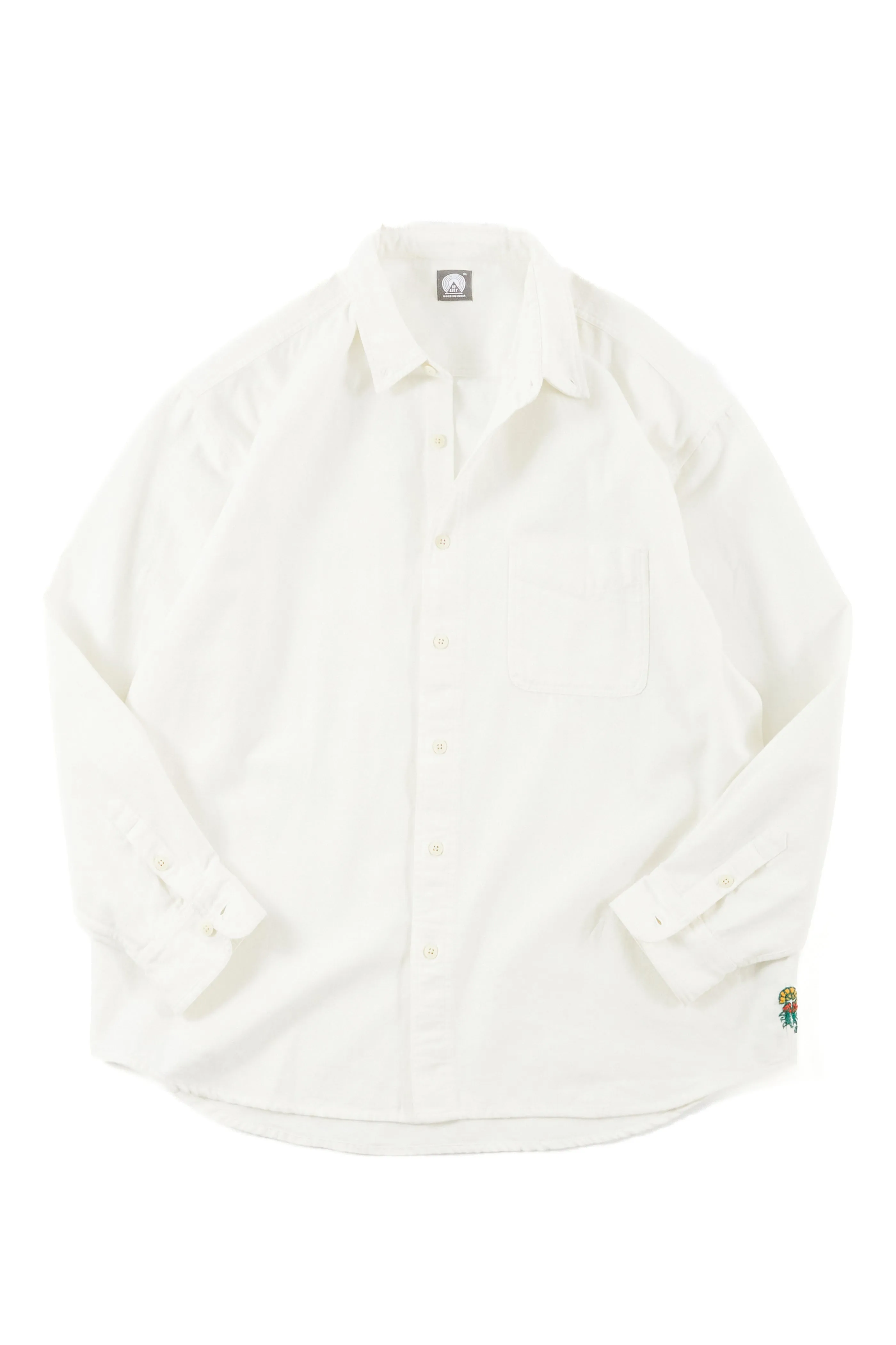 WOLF BUTTON-DOWN SHIRT - WHITE OXFORD CLOTH sold by 18 East