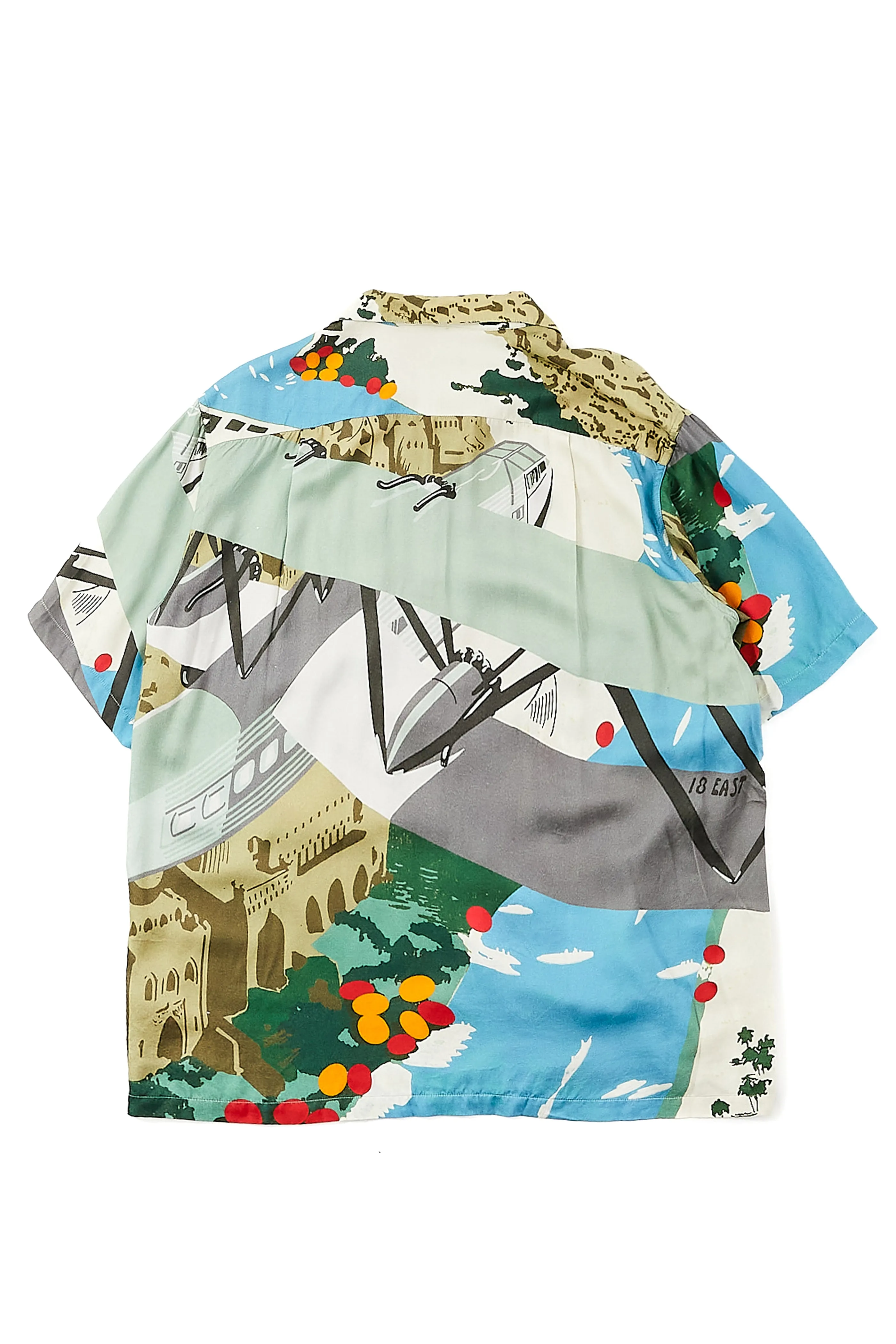 ISLE SS SHIRT - FLYOVER PRINTED VEGAN SILK sold by 18 East product image thumbnail 5