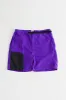 TREK SHORTS - PURPLE NYLON TASLAN sold by 18 East