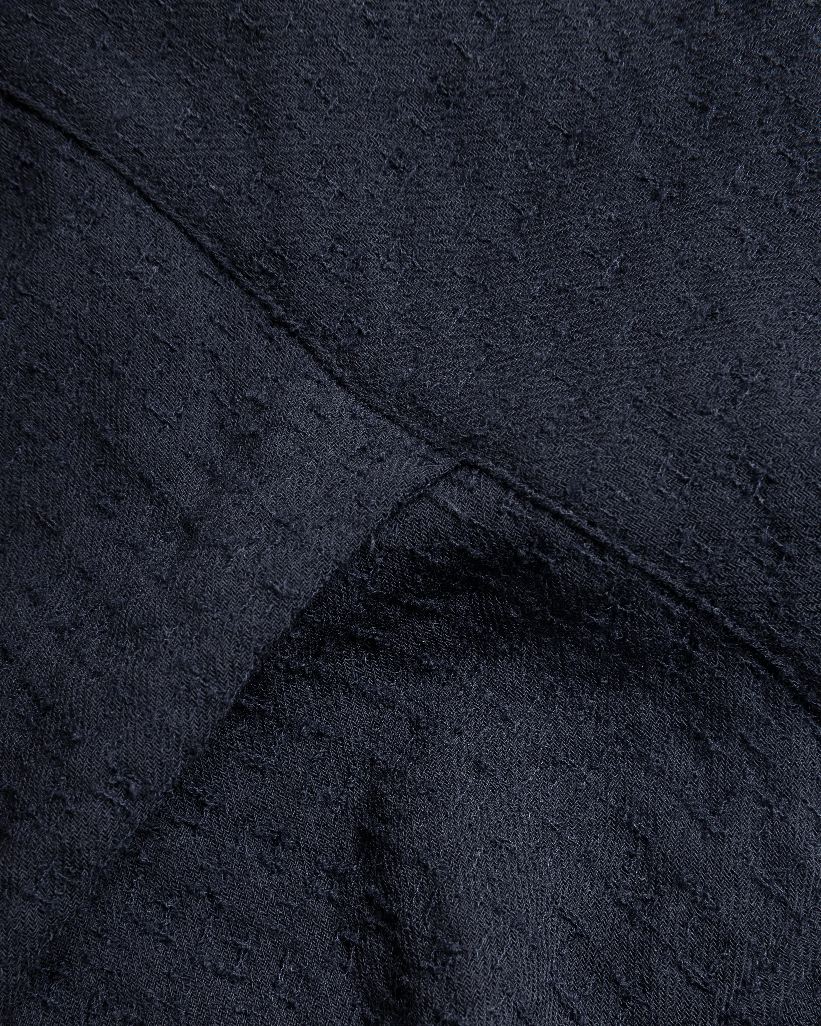 WES STRAIGHT HEM WORK SHIRT - MIDNIGHT NAVY WORSTED WOOL DOBBY sold by 18 East product image thumbnail 5