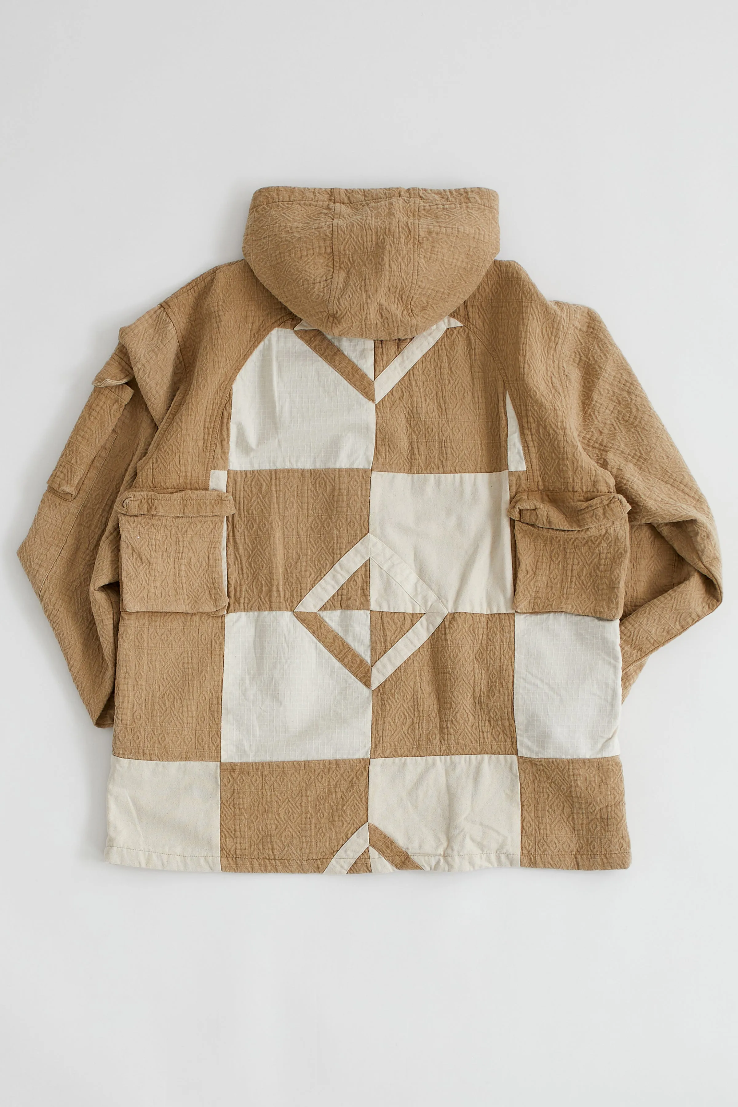 PROSPECT PARKA - STONEWASHED HANDLOOM DOUBLEWEAVE WITH KHADI PATCHWORK BACK sold by 18 East product image thumbnail 2