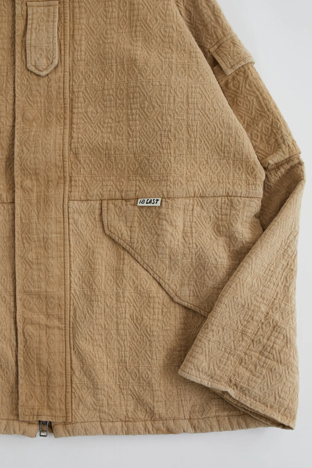 PROSPECT PARKA - STONEWASHED HANDLOOM DOUBLEWEAVE WITH KHADI PATCHWORK BACK sold by 18 East product image thumbnail 4