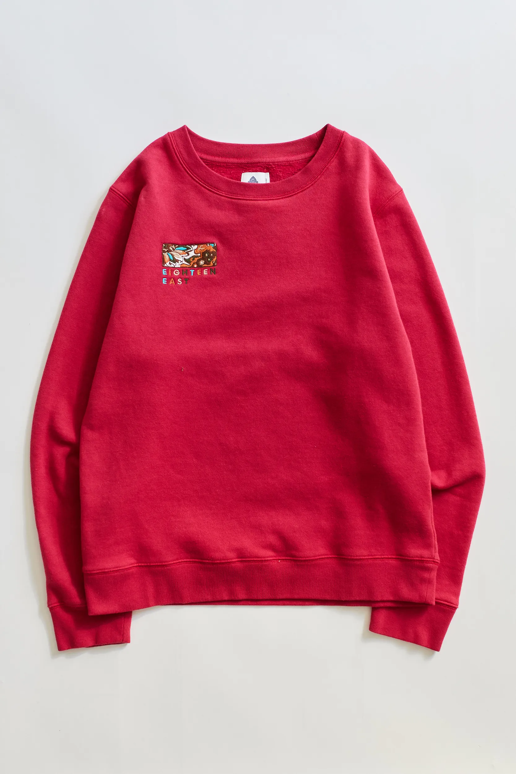 BRAHIM CREWNECK SWEATSHIRT - BERRY PIMA FLEECE sold by 18 East