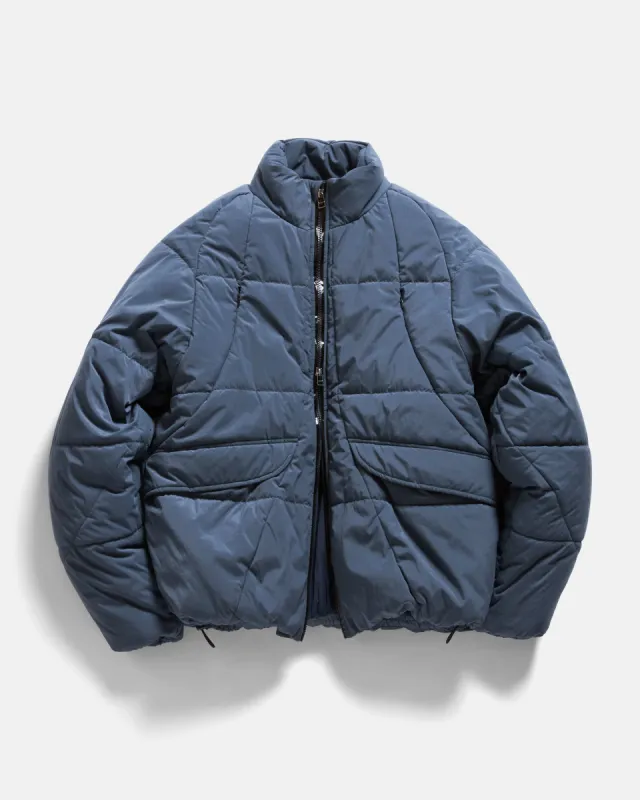 HOLLAND QUILTED JACKET - ELEPHANT BLUE WATER-REPELLENT NYLON sold by 18 East