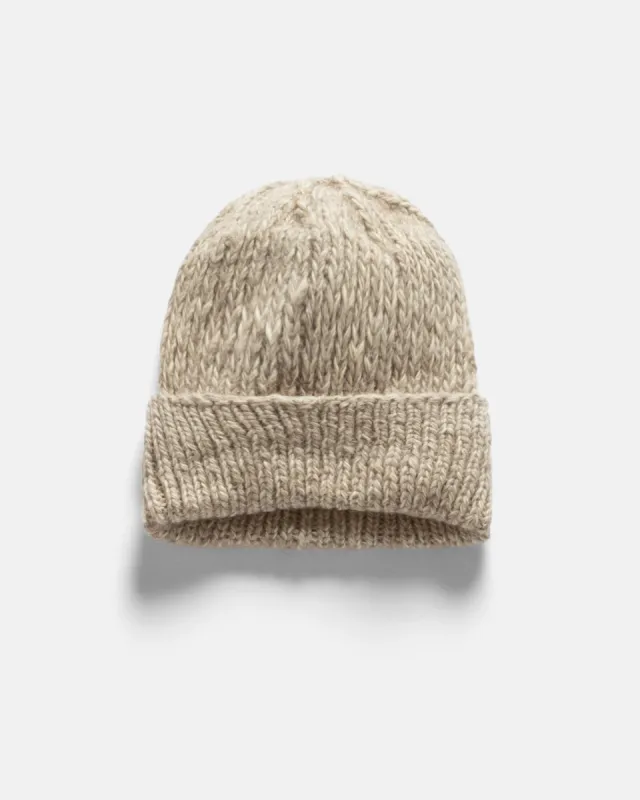 HIMALAYAN HAND-KNIT WATCH CAP - UNDYED NOMADIC WOOLEN RIB sold by 18 East