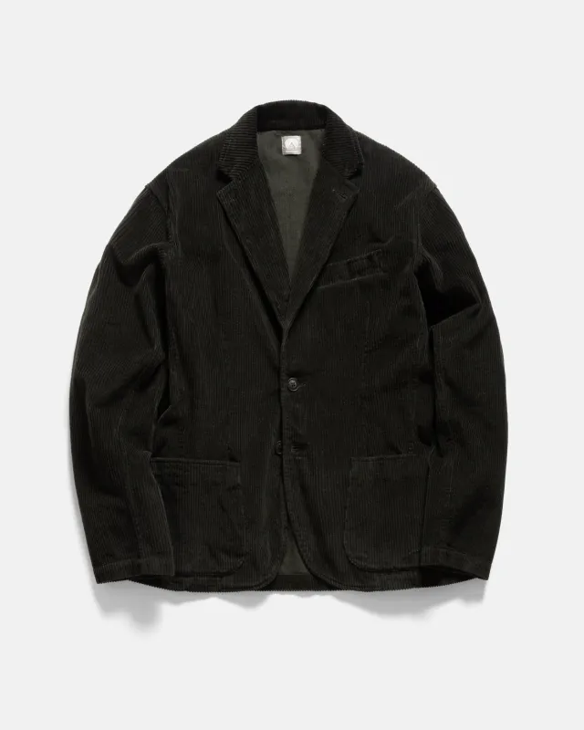 COSTA SINGLE BREASTED BLAZER - DARK GREEN COTTON CORDUROY sold by 18 East