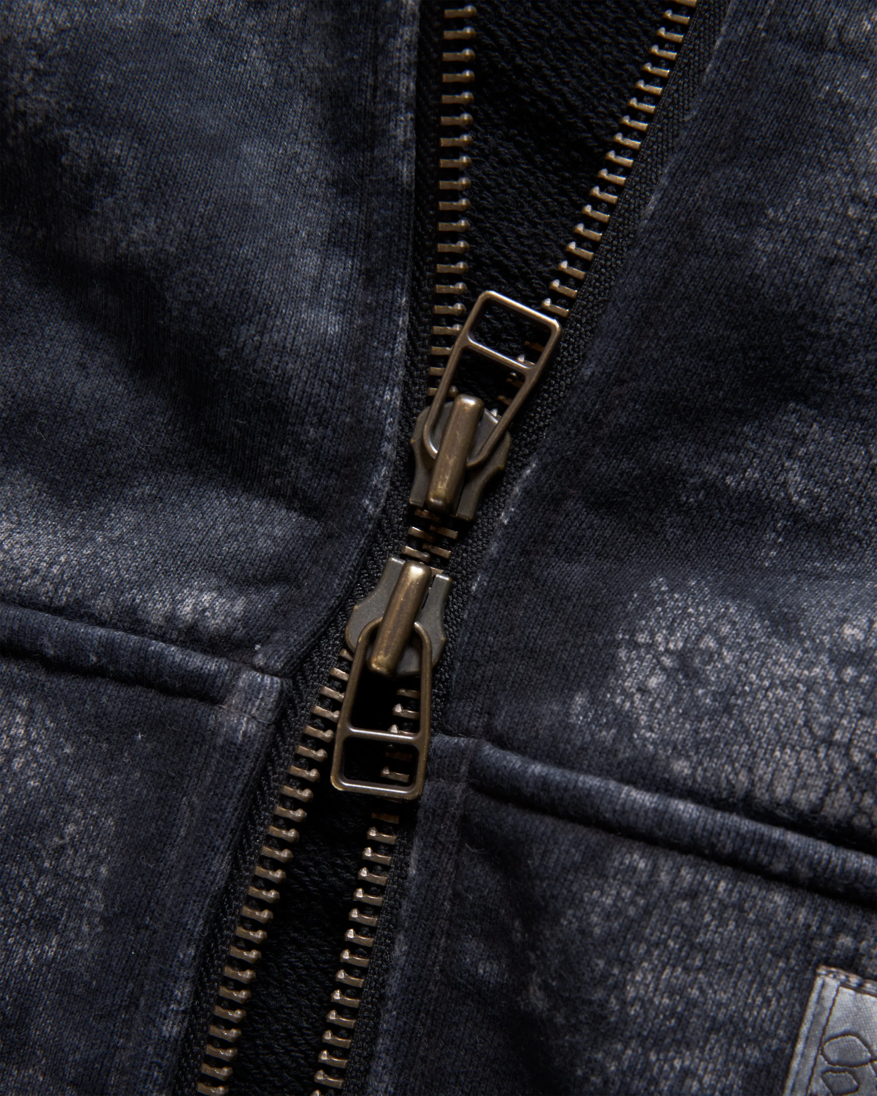 TOLMIE FULLZIP SWEATSHIRT - BLACK DABU DYED 19oz. ALL COTTON FLEECE WITH EARTH PAISLEY PRINTED LOOPBACK TERRY BACK sold by 18 East product image thumbnail 3